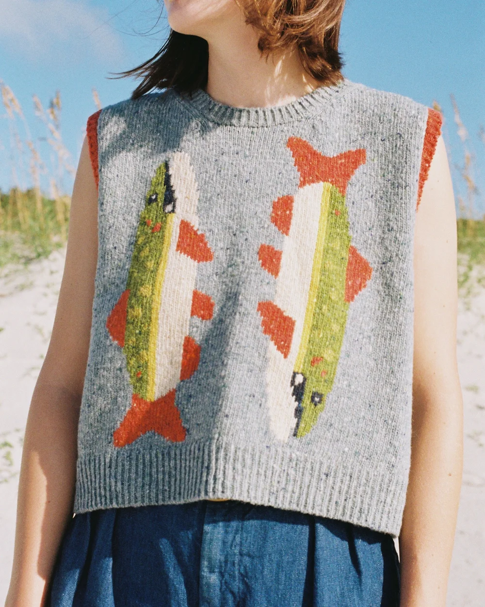 SOSHIOTSUKI Fishing Knit Vest