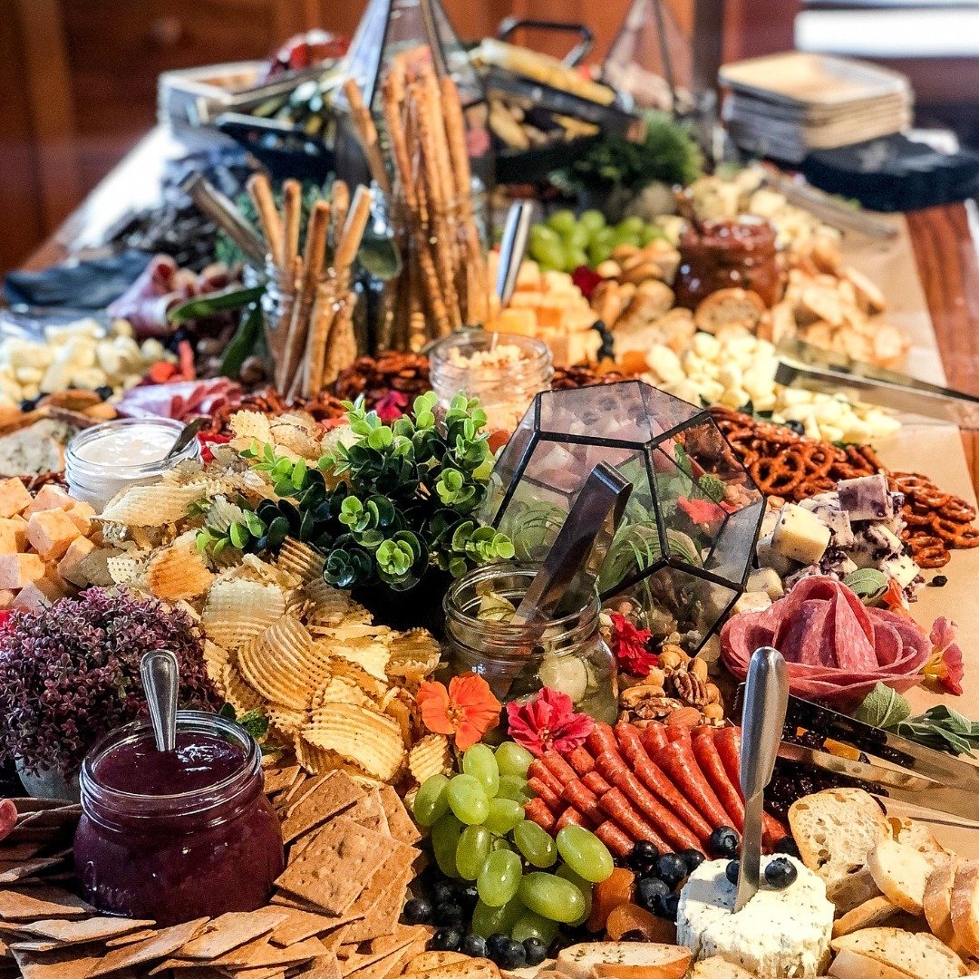 Nothing says &quot;welcome, eat &amp; mingle&quot; quite like our popular seasonal grazing table.⁠
⁠
It stands on its own as a bountiful spread with a bit of everything, showcasing the flavors of Wisconsin.