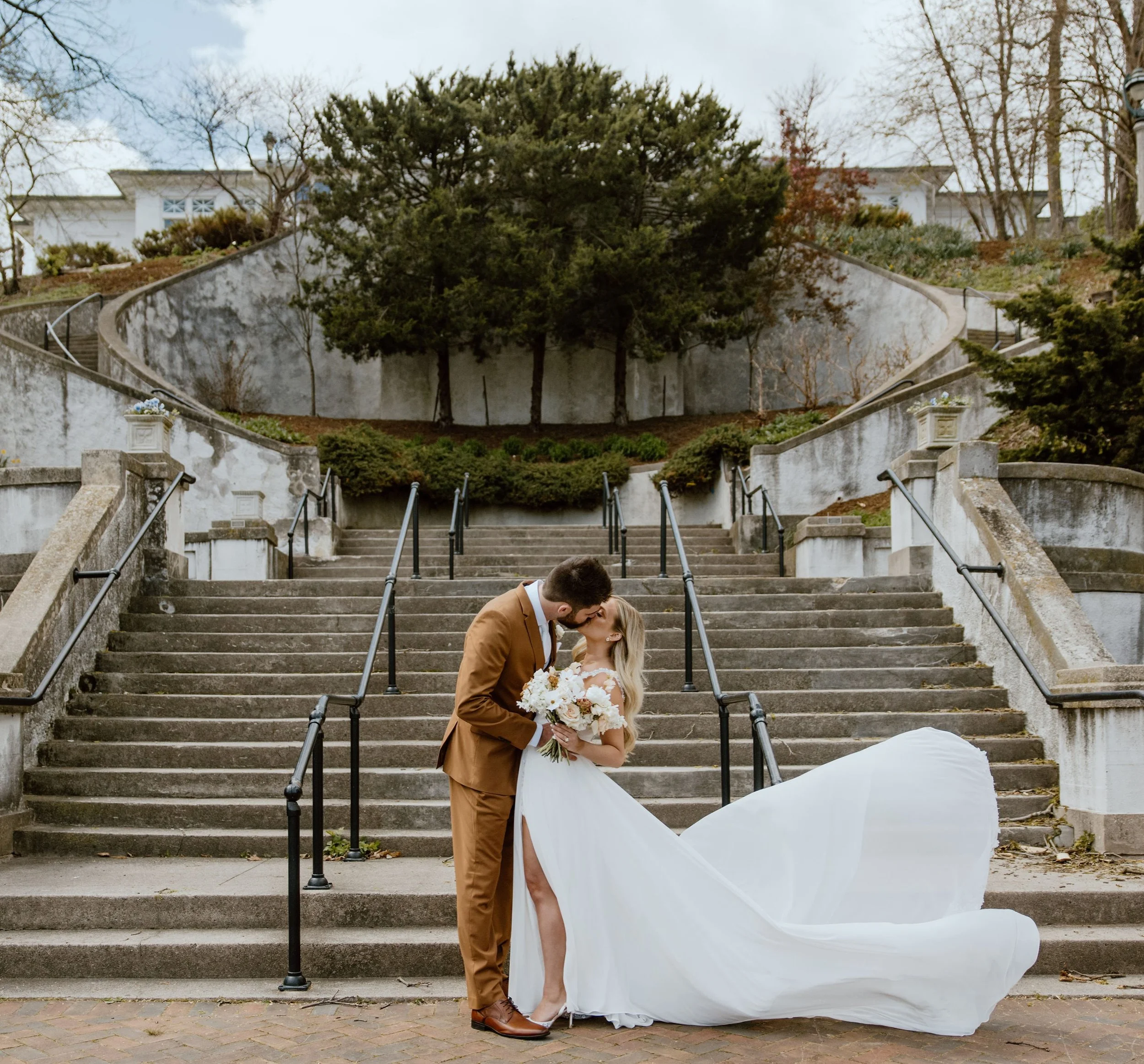 Add these to your wedding shot list immediately ✅

1. The historic Grand Staircase at Lake Park
2. Mid-aisle dip kiss
3. Grab yourselves some cream city brick background (Walker&rsquo;s Point or Third Ward has plenty of alleys perfect for these portr