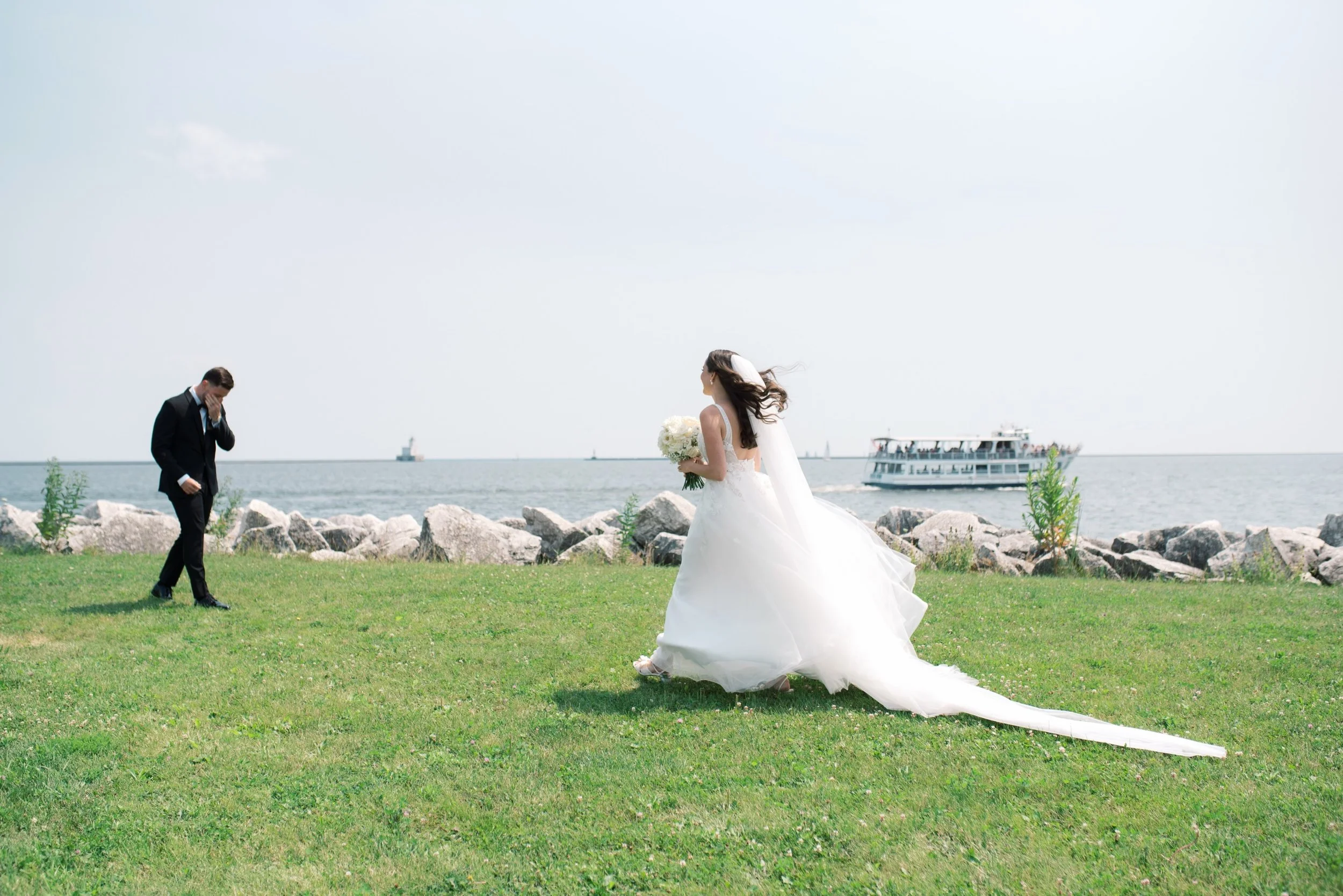 Still one of the best first looks 🥹

&mdash;&hearts;︎&mdash;

📷: @meghanleeharris 
Planner: @heatherfarrevents 
Reception Venue: @vistamke 
Caterer: @tallguyandagrill | @brazenstandard 
DJ: @soundbydesign 
Hair + MUA: @bridalartistryteam 
Florist: 