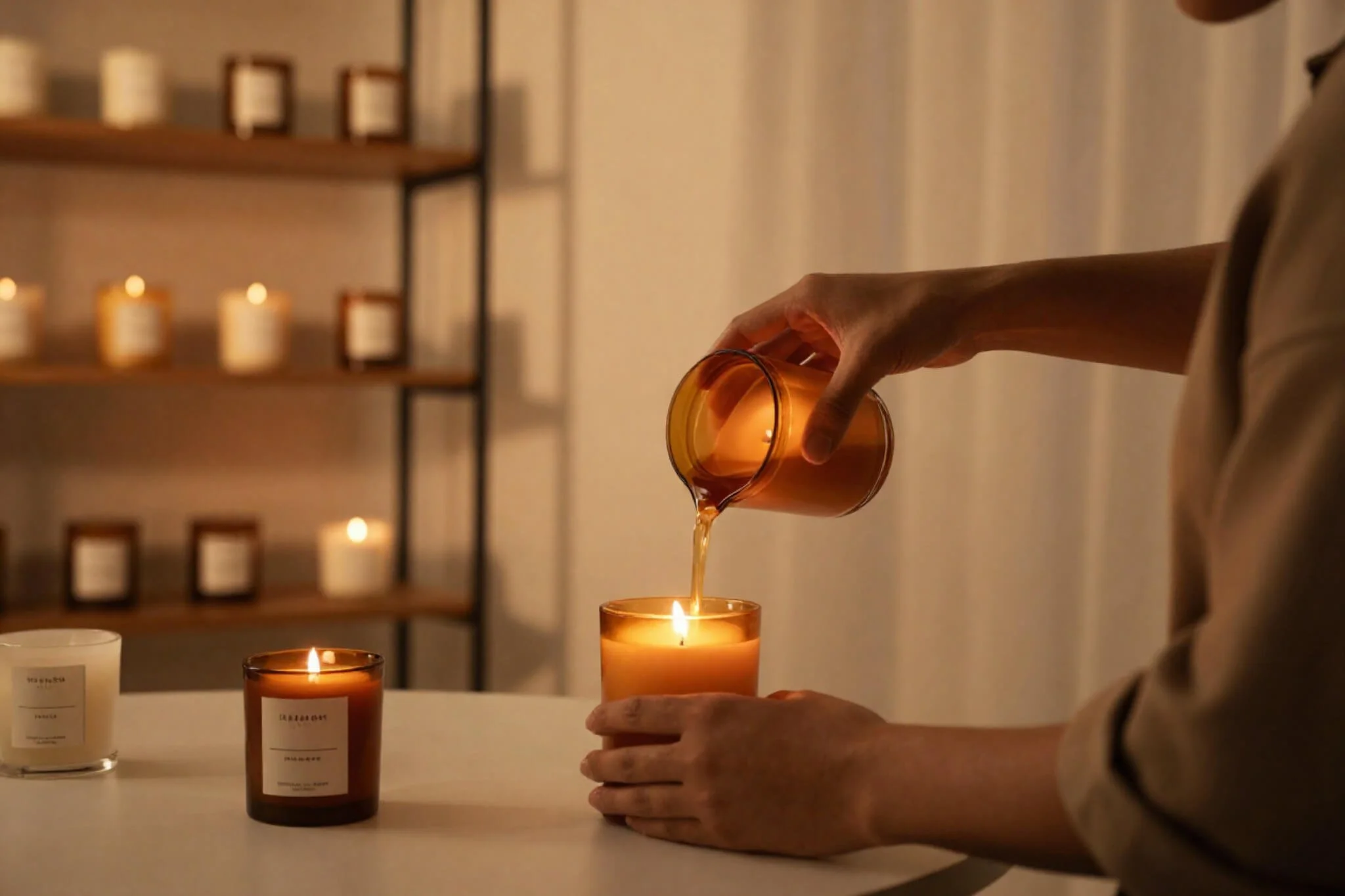 An individual pouring hot candle wax into another candle. Can you be depressed and be highly functional? Explore how depression counseling in Seattle, WA can help you.