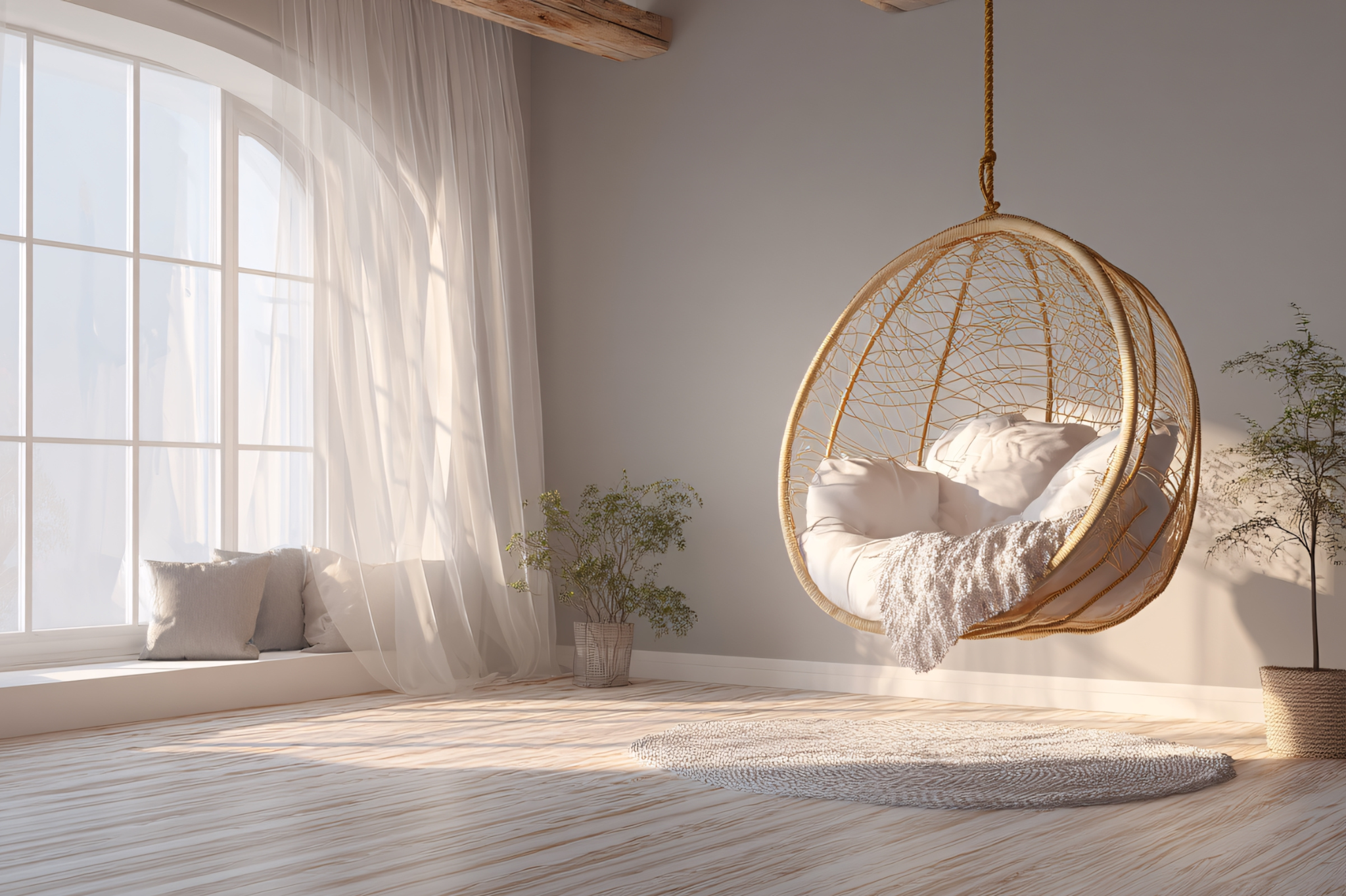 A calm, sunlit room with a hanging chair creates a safe space.Relationship counseling in Portland, Oregon and online therapy for complex trauma offer a path to peace. We serve zip codes 97035, 97229, 97214, and 97210.