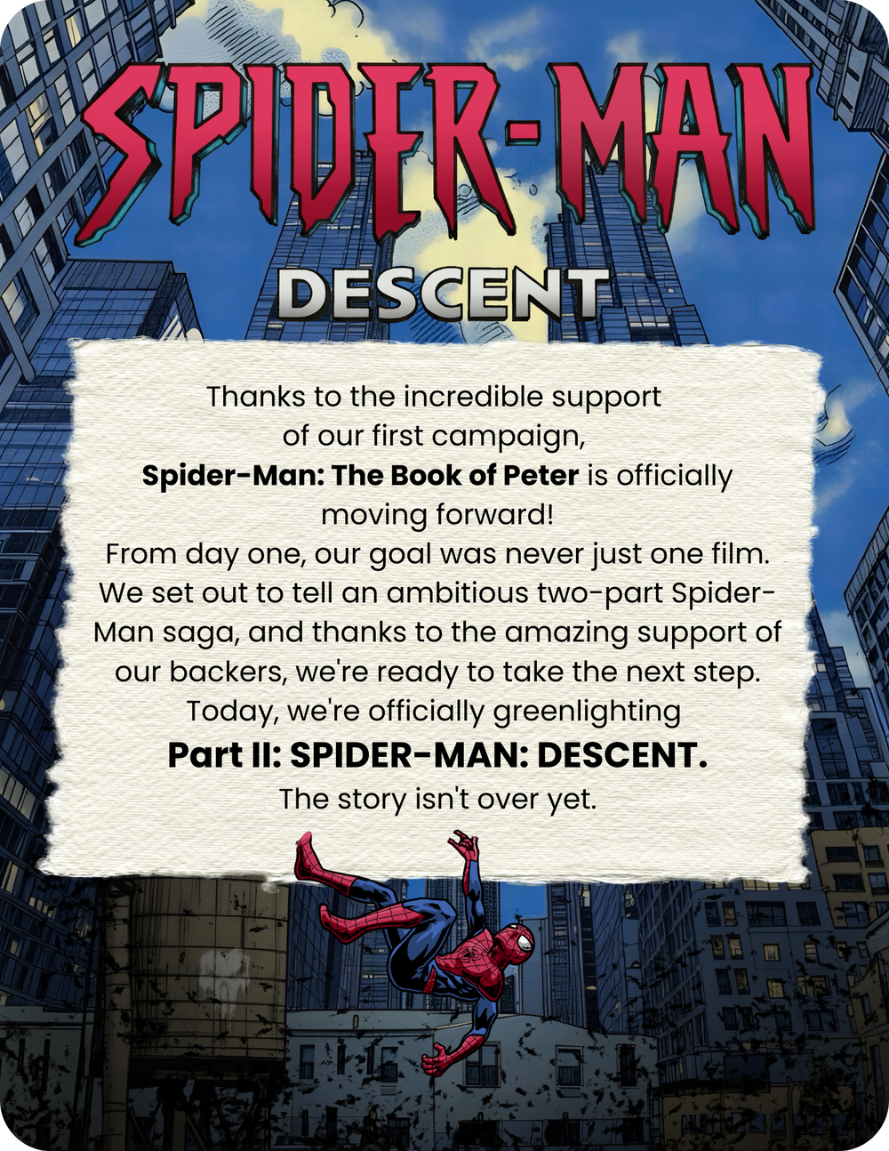 Spider-Man fan film production artwork