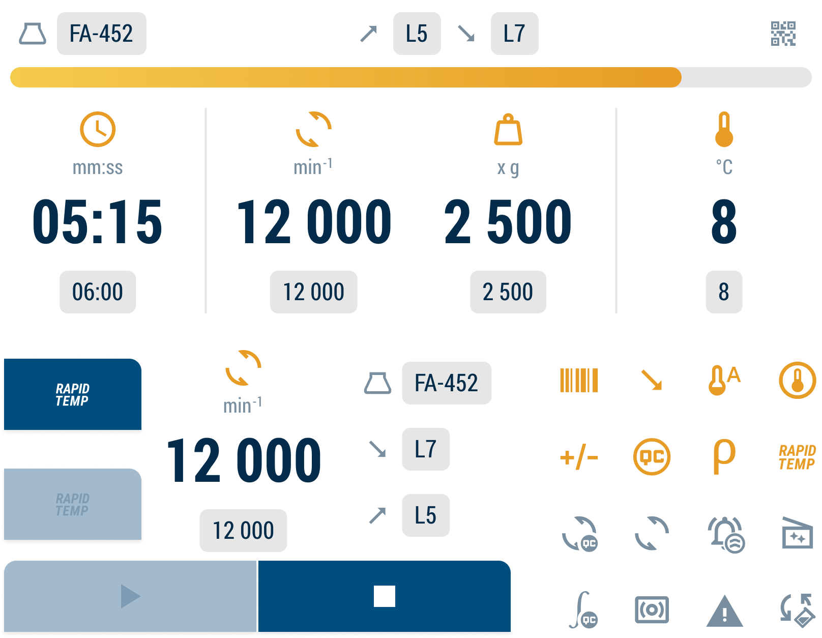 Designimplementierung der Embedded Zentrifugensteuerung mit atomarem Designsystem. Screens wurden als Screenflows aufbereitet, dokumentiert und durch wiederverwendbare Komponenten für konsistente und effiziente Umsetzung der Designs unterstützt.