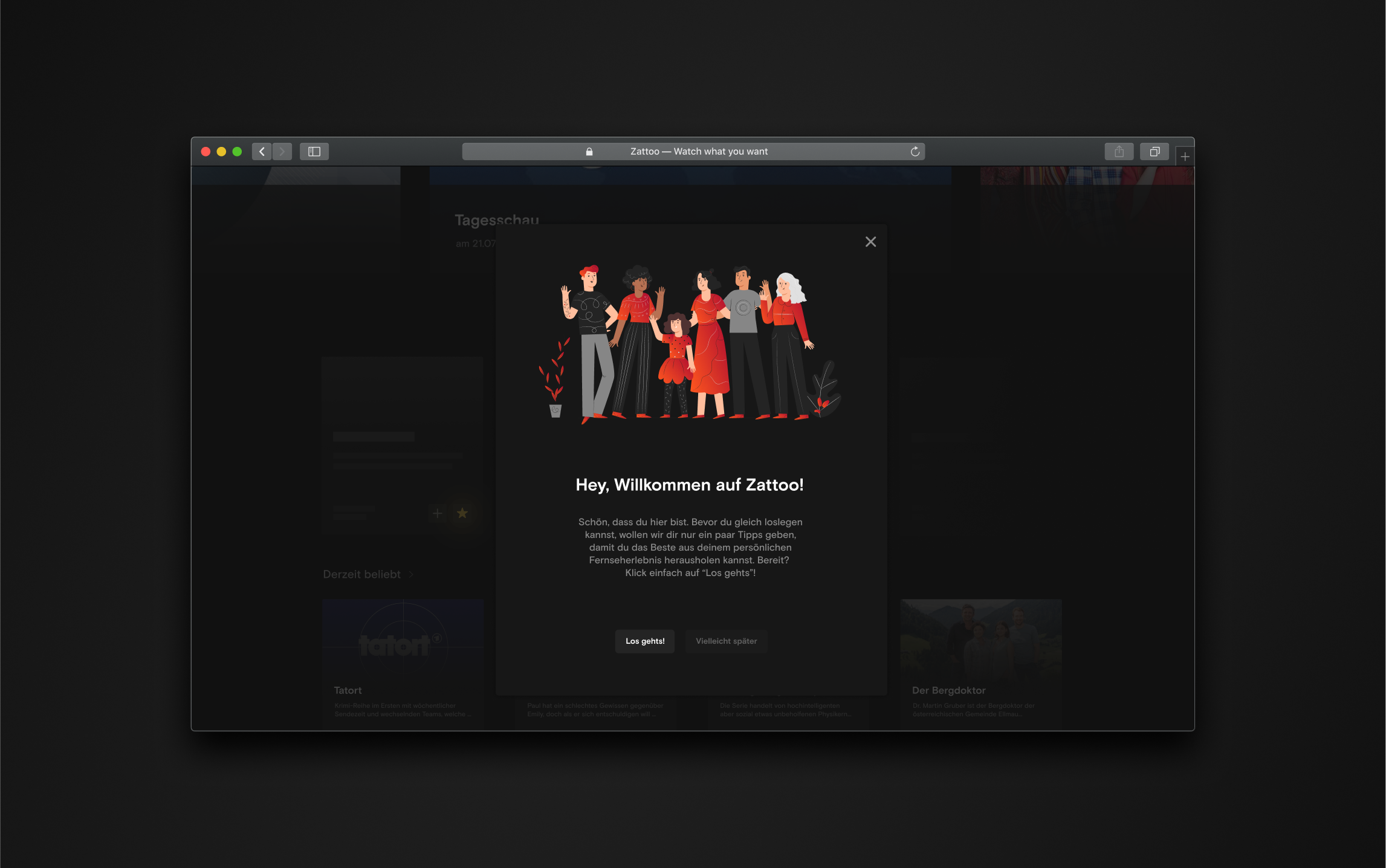 Das Ziel des Redesigns ist eine intuitive Zattoo-App mit klarer Struktur, die durch reduzierte Komplexität, optimierte Nutzerführung und schnell zugängliche Features die Usability und Nutzungseffizienz verbessert.