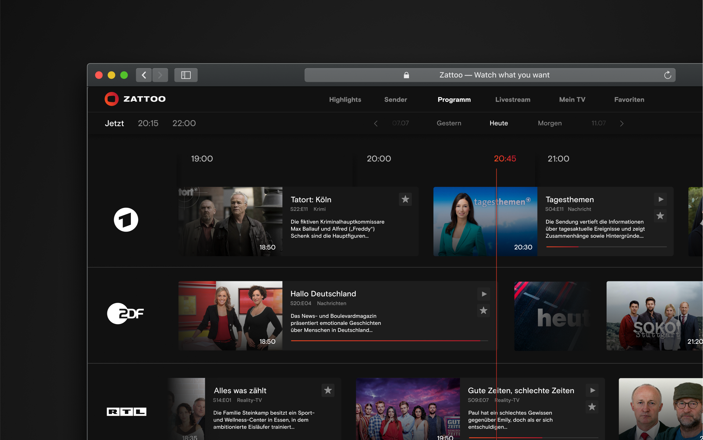 Die optimierte Programmübersicht evaluiert den Nutzen klassischer TV-Listings im Streaming-Kontext und verbessert durch klare Struktur die Orientierung, Auffindbarkeit und Entscheidungsqualität bei der Inhaltswahl.