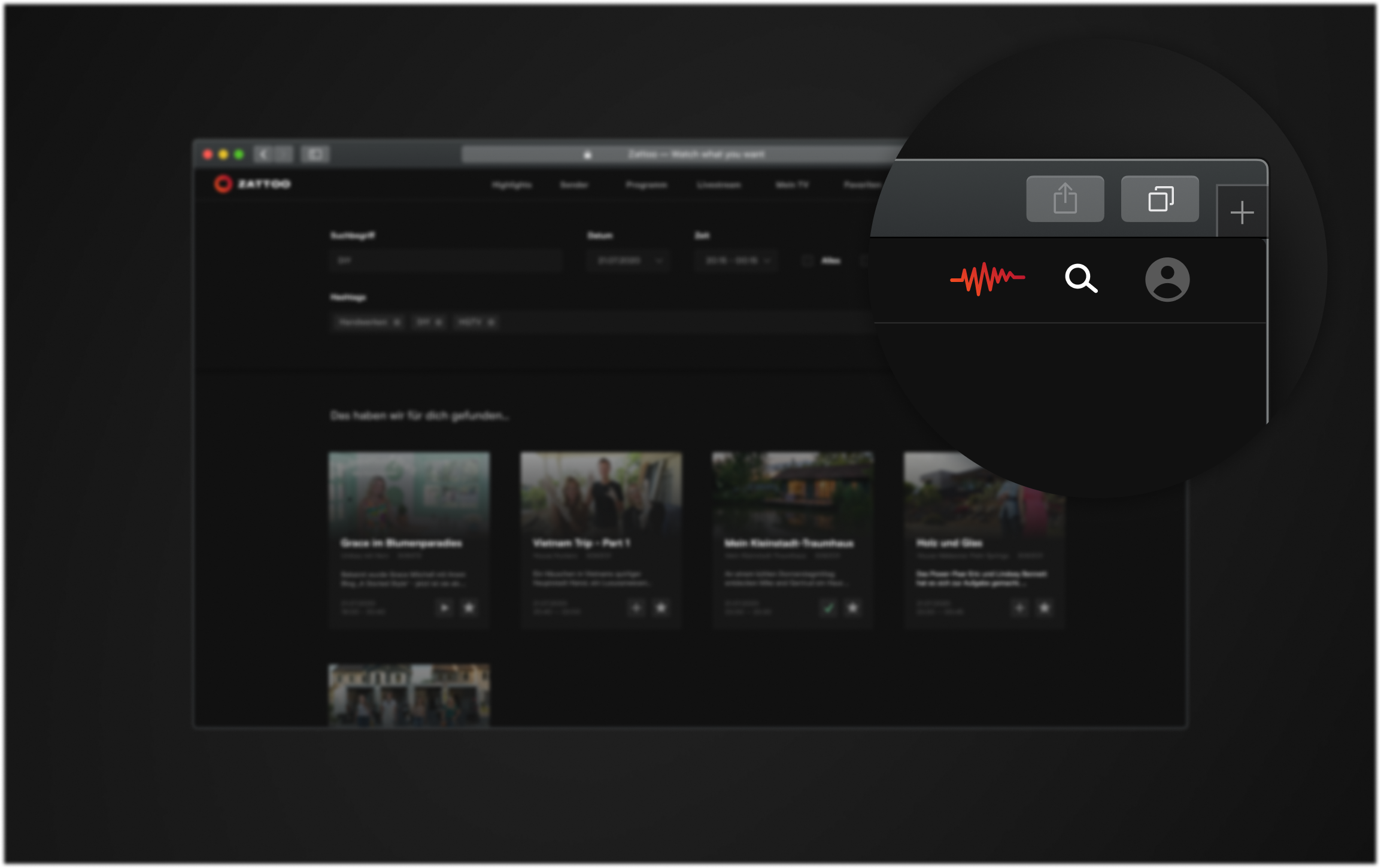 Der sprachbasierte Assistent „Hey Zattoo“ ersetzt die klassische Suche und verbessert durch Voice Interaction die Auffindbarkeit von Inhalten sowie die Geschwindigkeit und Effizienz der TV-Navigation.