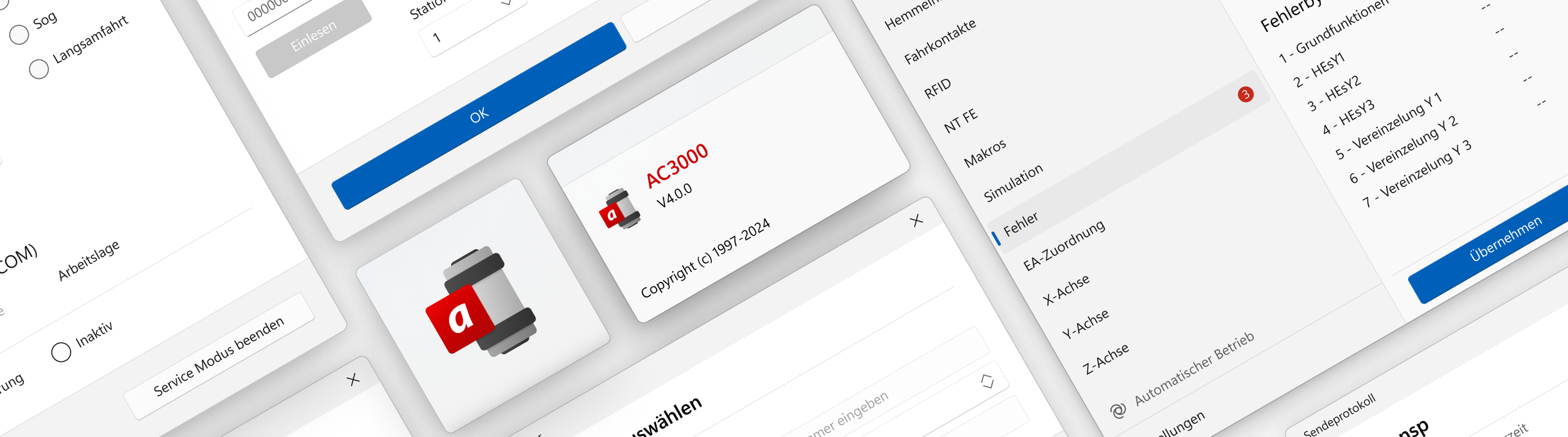 Implementierung atomarer UI-Komponenten der Rohrpoststeuerungssoftware mit Figma-Screens, Modals und Icons für konsistente Oberflächen und effiziente Übergabe an Entwickler