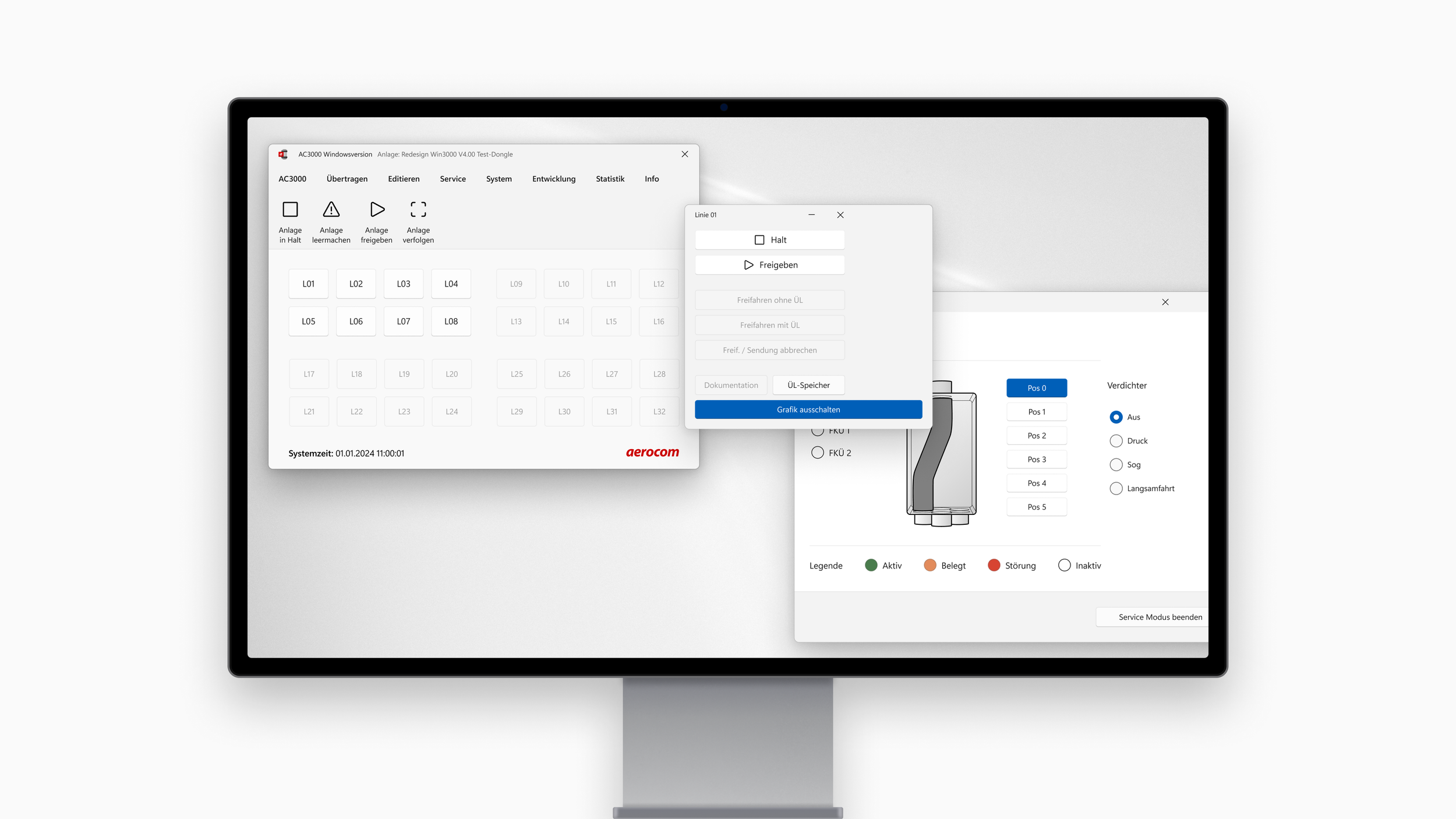 Desktop Rohrpoststeuerung