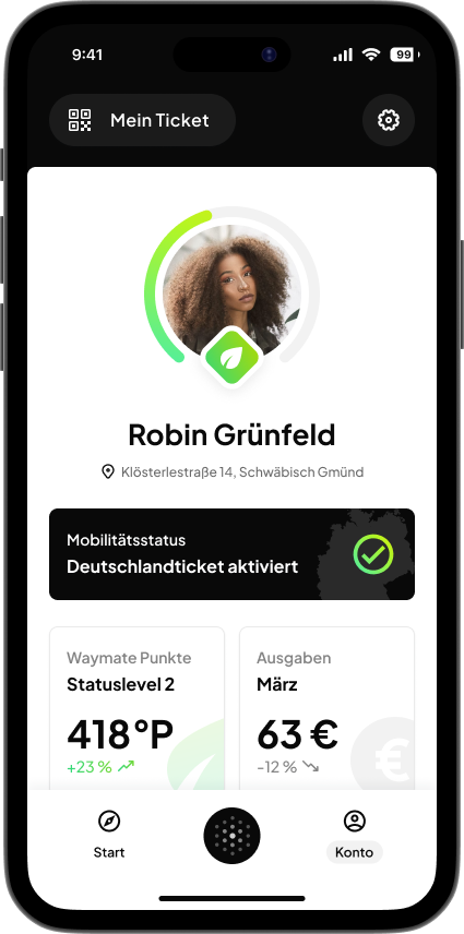 Das Reisendenprofil bündelt persönliche Daten und ermöglicht passgenaue Empfehlungen für effizientere Mobilitätsentscheidungen.