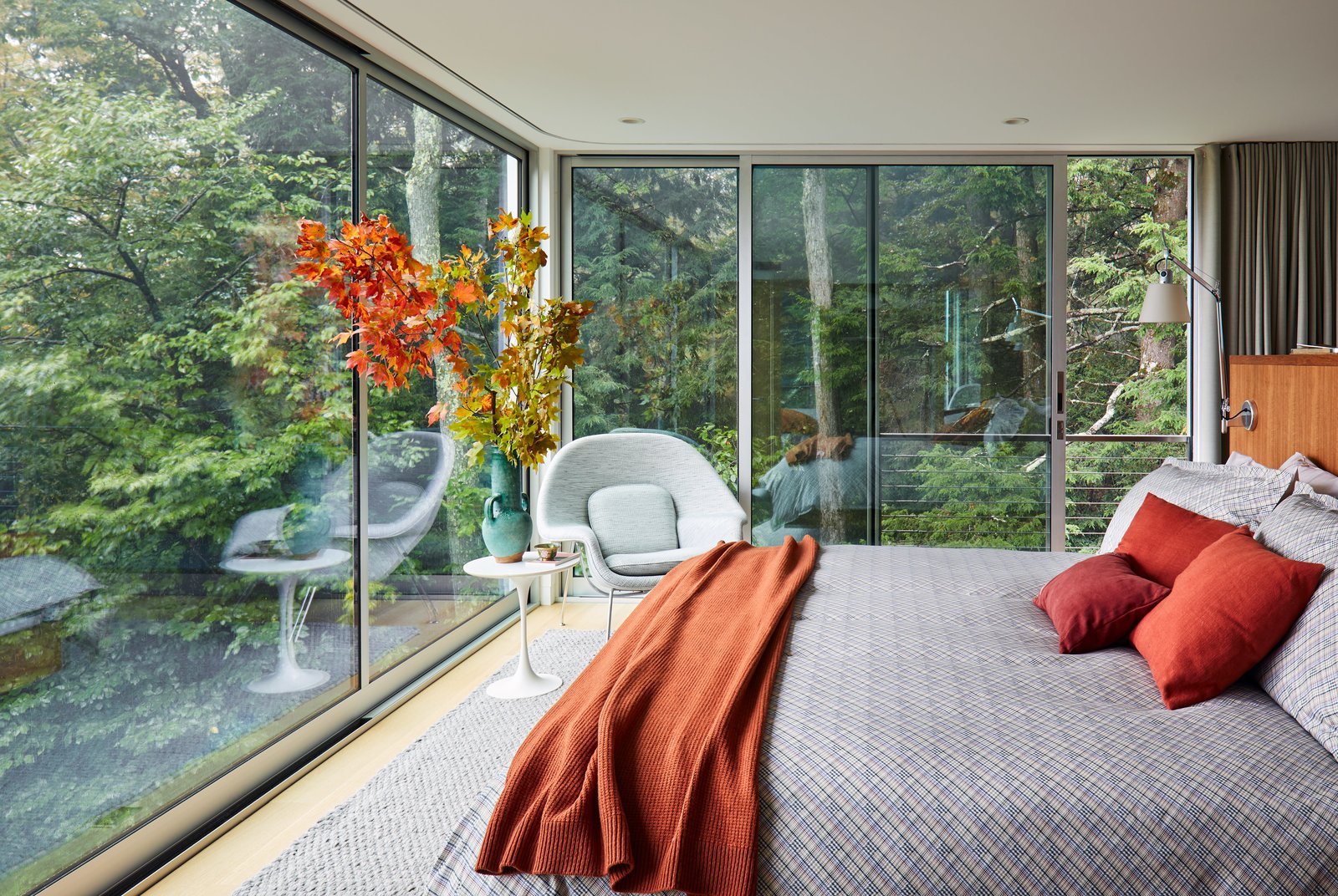   The master bedroom has 10-foot sliding glass doors which provide views 15 feet above the trees, as well as exceptional cross-ventilation.  
