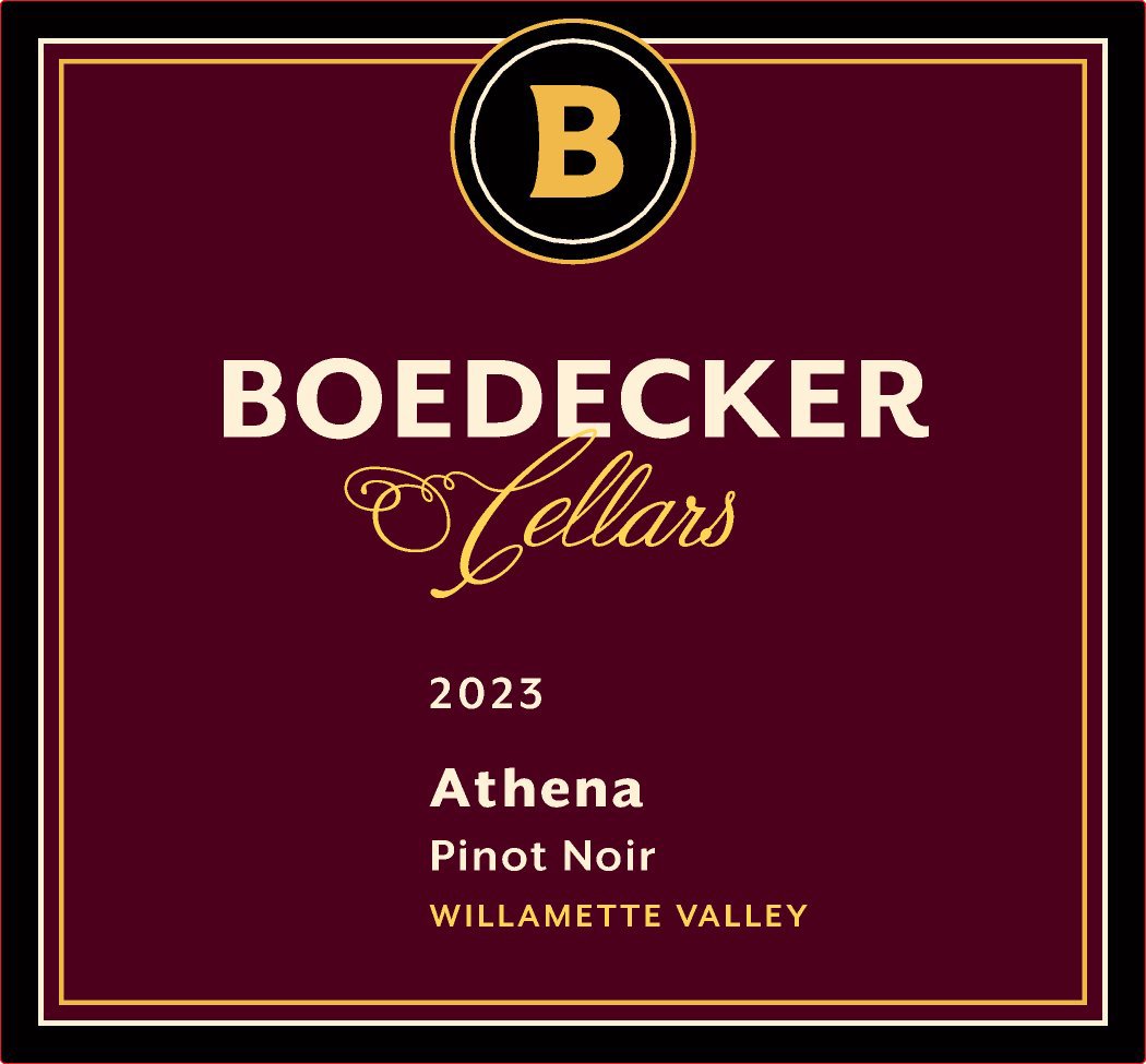 Athena 2023 Pinot Noir label