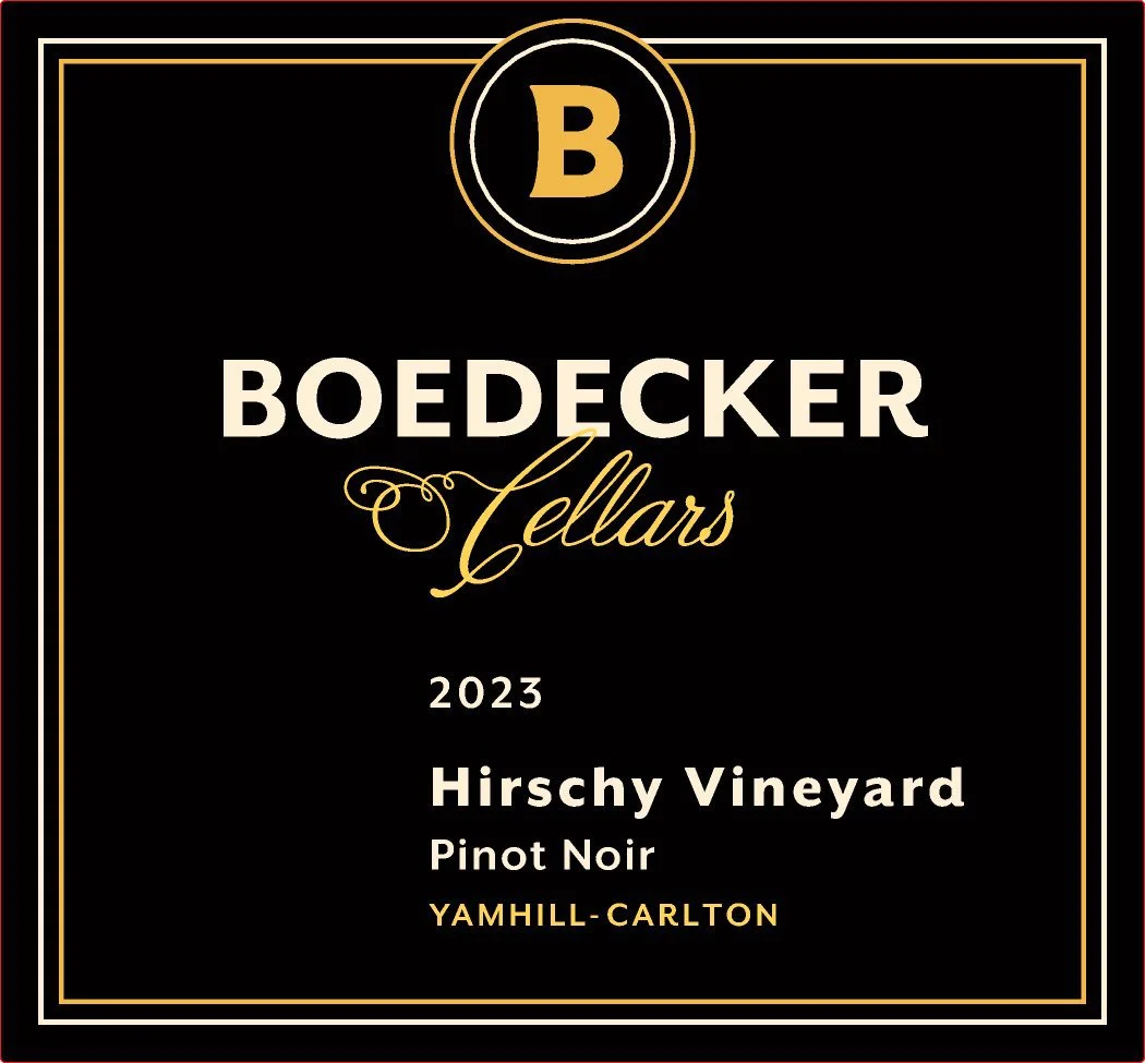 23 Hirschy Vineyard Pinot Noir label