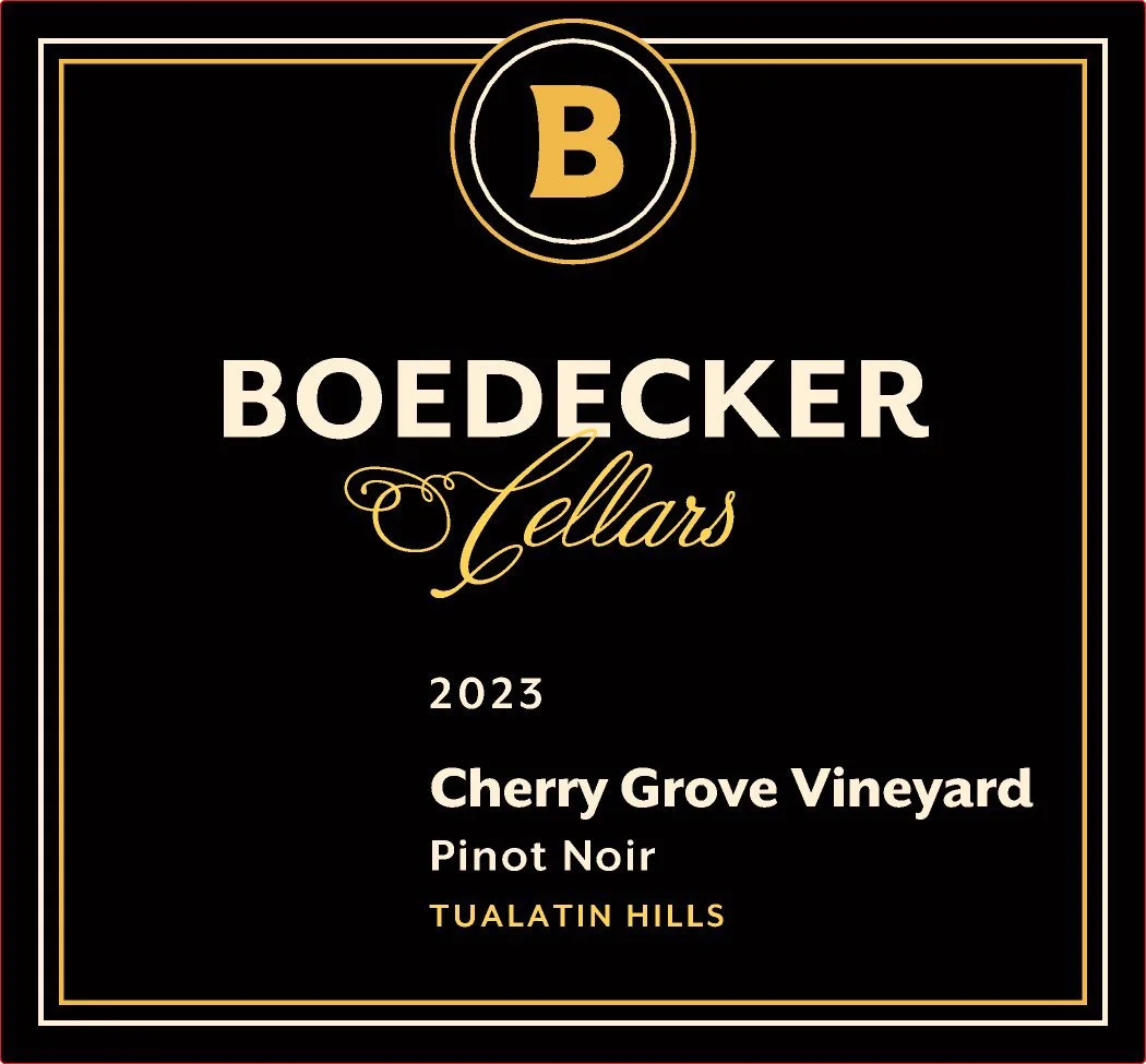 Cherry Grove Vineyard Pinot Noir 2023 label