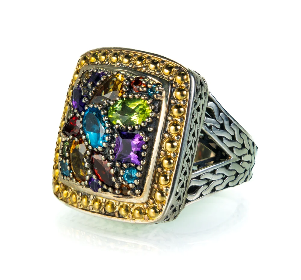 Lot 15: Effy 18k Gold Sterling “Balissima” Cocktail Ring