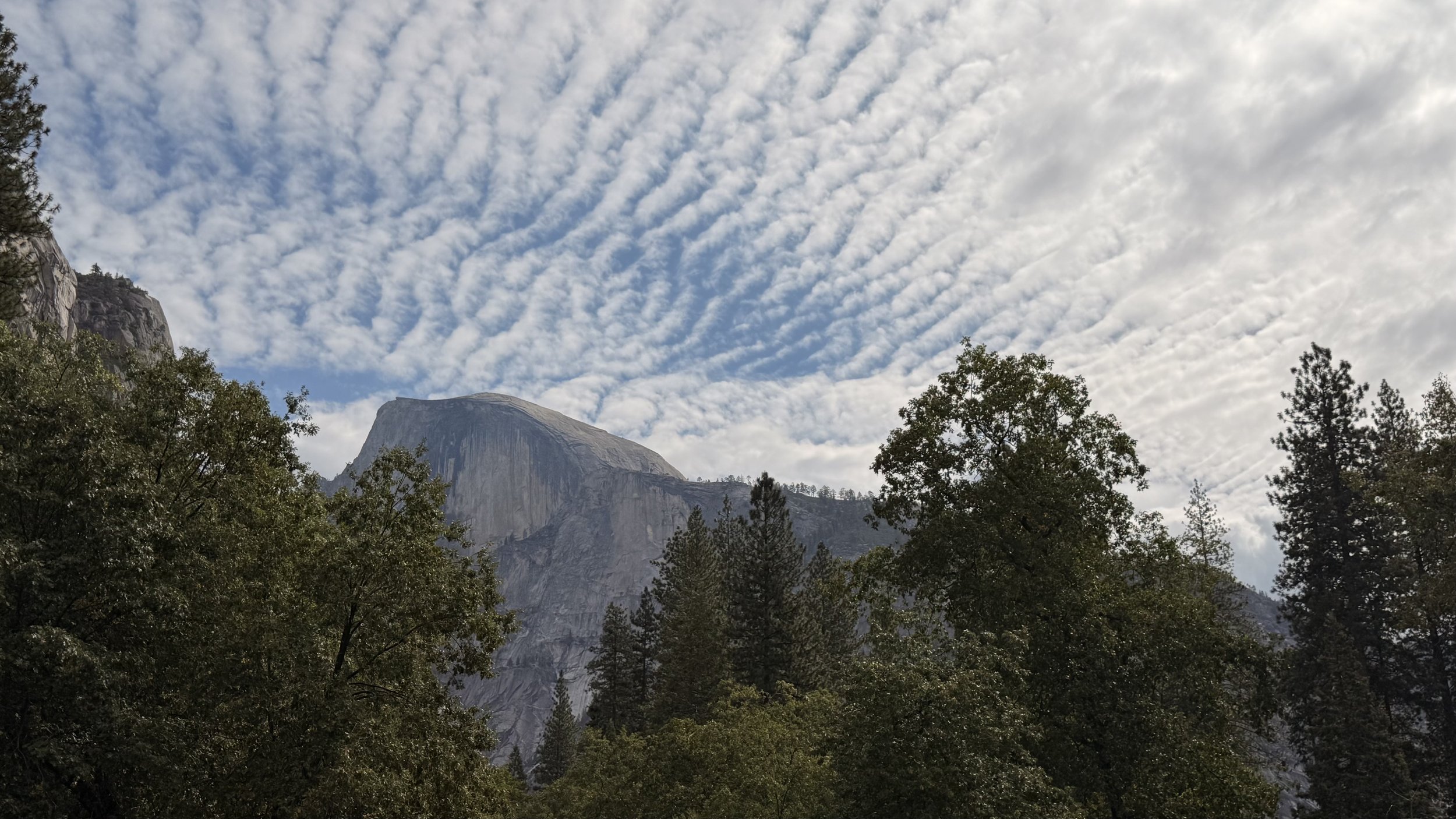 The Half Dome and Rippled Sky