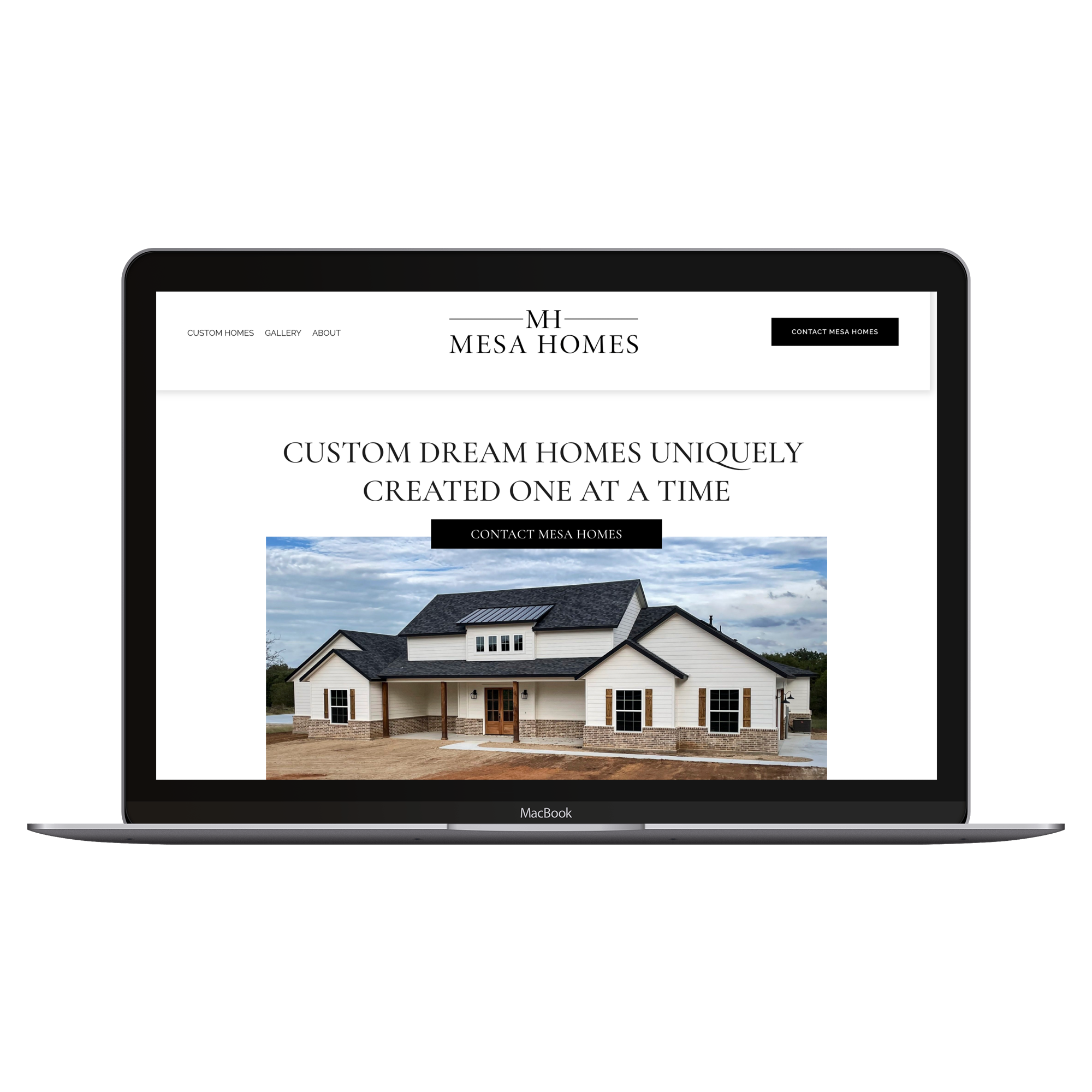 Web Designer Example of Parker County Custom Home Builder Website