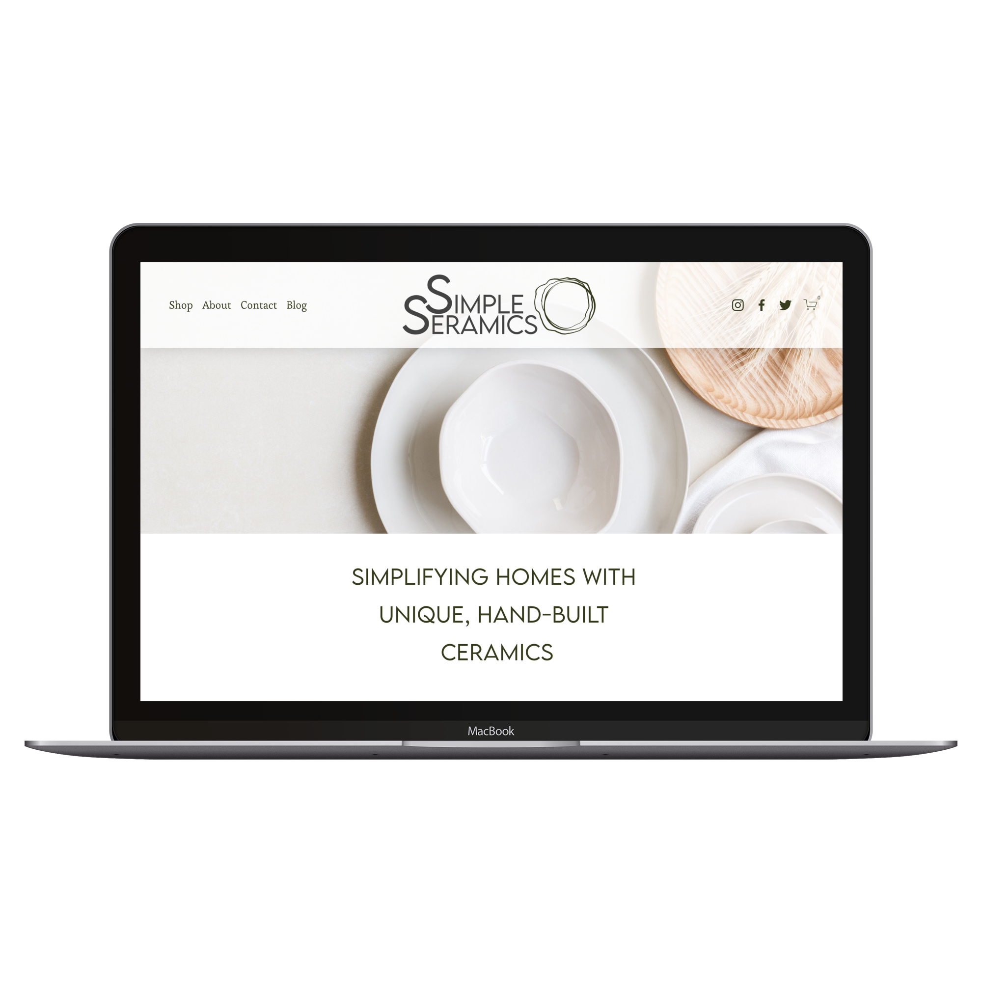 Web Designer Example of Ceramics Website
