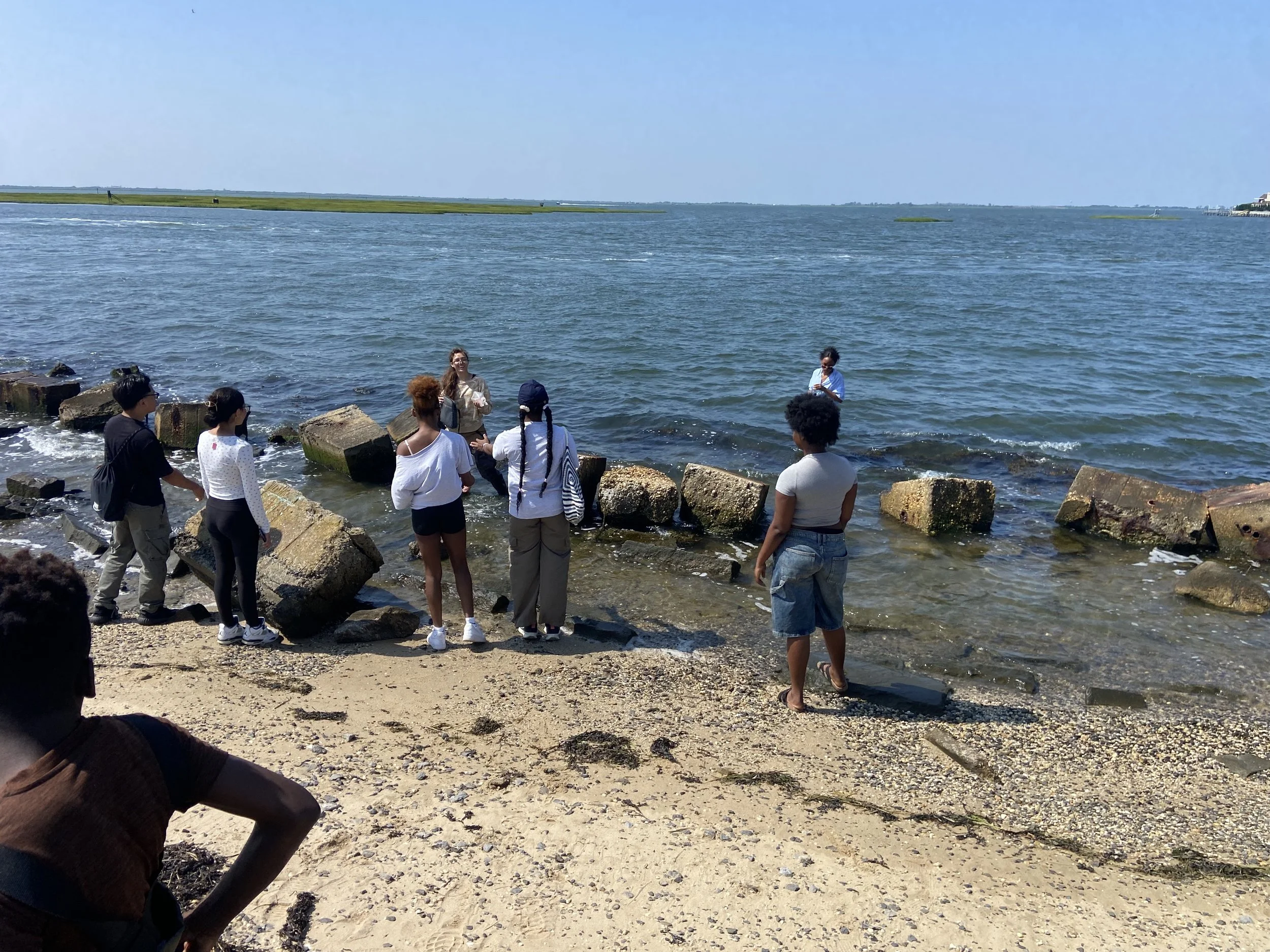 Sampling at Wantagh Park monitoring the water quality of the Bay