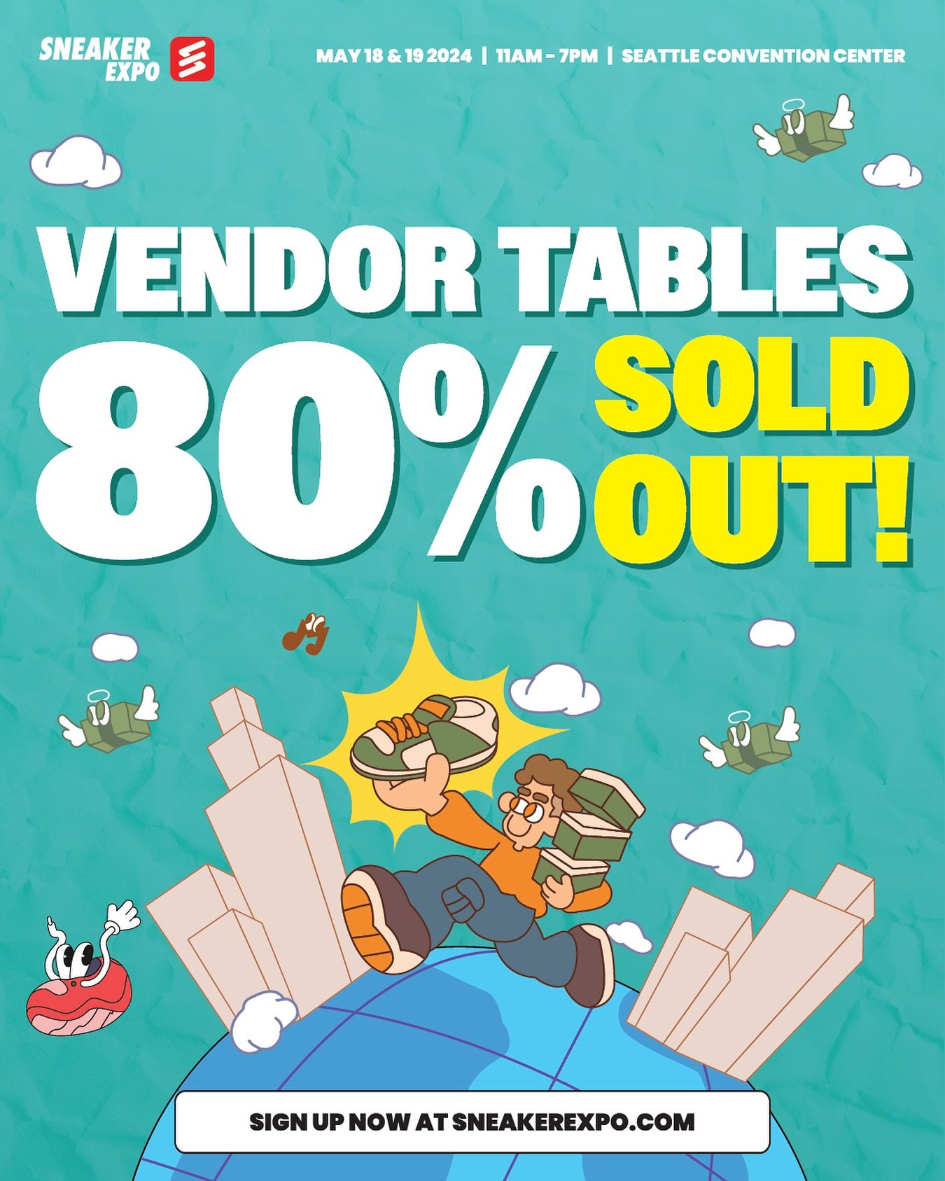 ‼️VENDORS LOCK IN‼️
Get your tables now before they are sold out!
Sneaker expo Seattle is going to be a movie! 🎥 🍿 

🐙 Seattle | May 18 &amp; 19
📍 Seattle Convention Center 

Grab your vendor tables at Sneakerexpo.com

#sneakerexpo #seattle #seat