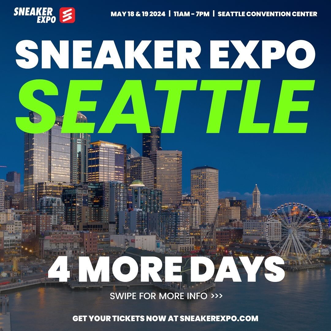 ❗️4 DAYS AWAY!❗️
Be ready to enjoy a fun-filled weekend of sneakers, vintage, collectibles, special guest, and more! 🤯🔥

WIN FREE PRIZES ALL WEEKEND! 🏆 

📍Seattle Convention Center 
🗓️ May 18 - 19 | 11am - 7pm 
Get your tickets / vendor tables a
