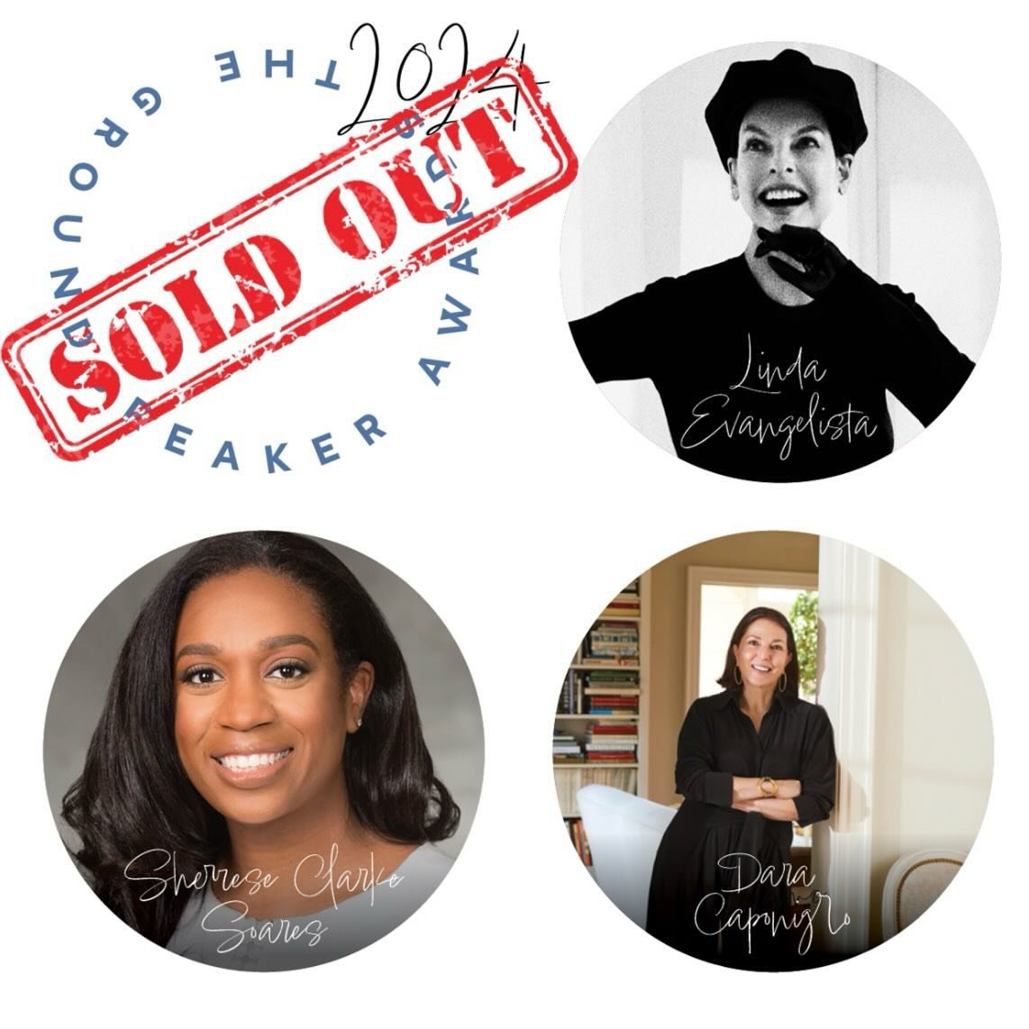 Looking forward to our Ground Breaker Awards Dinner on Wednesday 4/24! With esteemed honorees @dara_caponigro, @lindaevangelista, and @sherreseclarkesoares ✨

Thank you for all your support, the dinner is sold out and will be a great success! 

#Lead