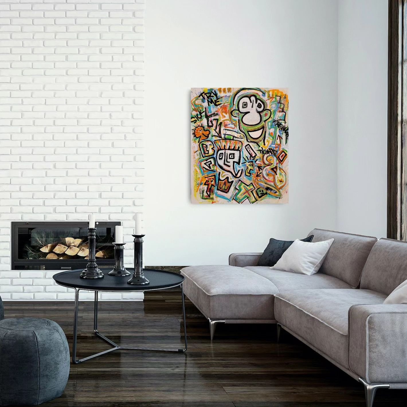 Trying out a new app #artroomsapp 

Don't be scared to add some bold colors to your home.  It makes a statement. 

#art #artistsoninstagram #streetart #acryliconcanvas #loft #homedecor #jasonpikenart #artoftheday #nyc #westchester #artist #basquiat