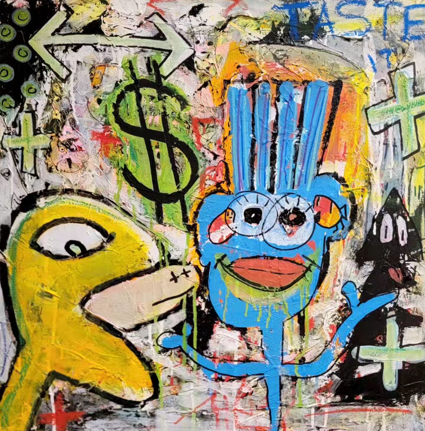 #TasteIt 
24x24
 
mixed media on canvas.

#art #artistsoninstagram #streetart #acryliconcanvas #jasonpikenart #abstract #abstractartist #money #nyc #drip