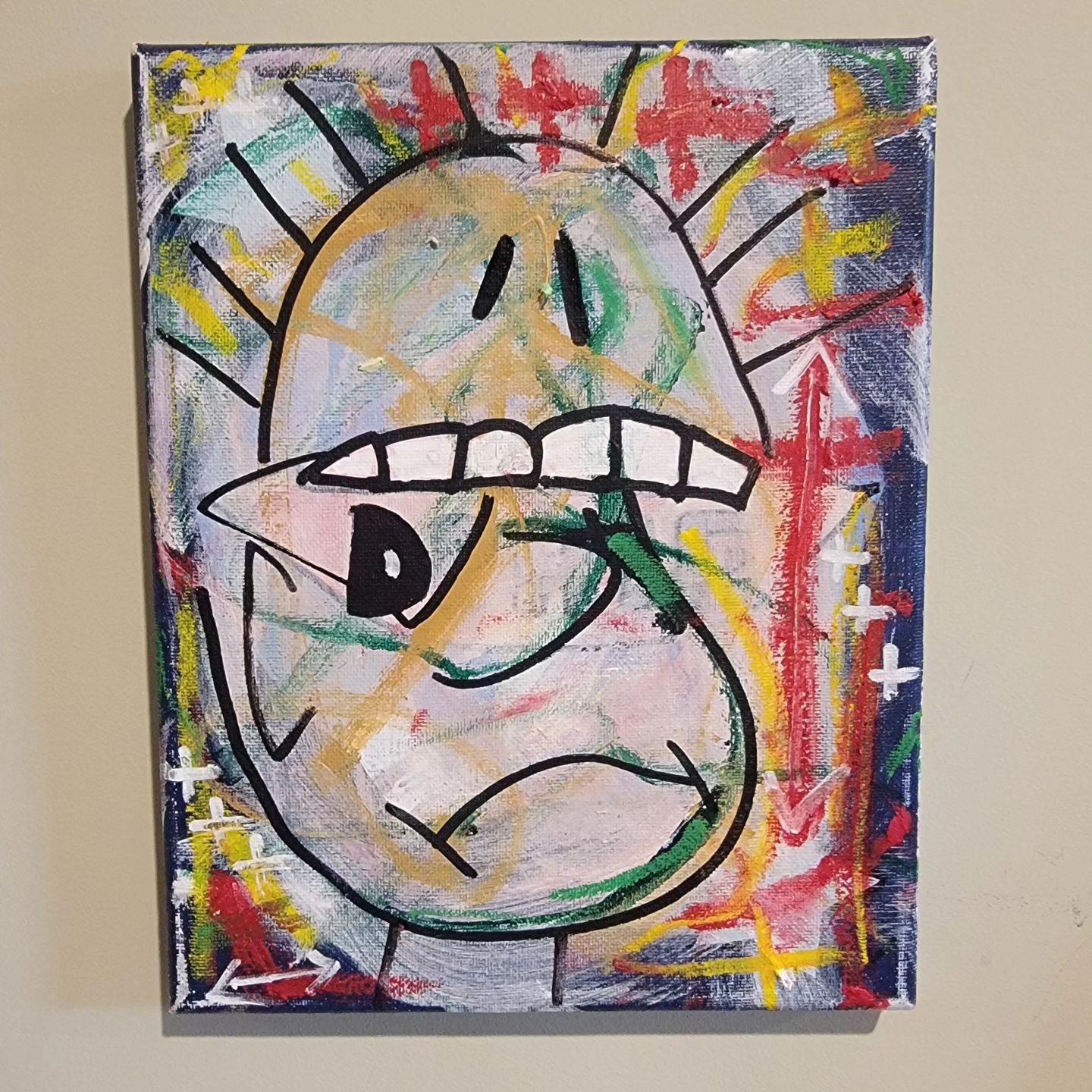 Untitled 10x8 mixed media

I've been fixed on his eye for a few minutes now.

#art #outsiderart #acryliconcanvas #abstract #basquiat #emergingartist #newyorkcity #nyc #nycartist #coolart