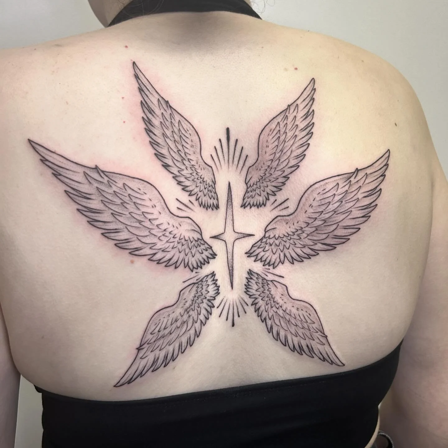 Angelic back piece for Miranda. Tysm girl! 🥰💕
.
.
.
.
.
#angelwings #angelwingstattoo #hamptonroadstattoo  #757tattoo #757tattoos  #vatattooartist #757tattooartist  #virginiatattooartist #norfolkvatattoo #norfolktattoo #virginiatattooshop #vabeacht