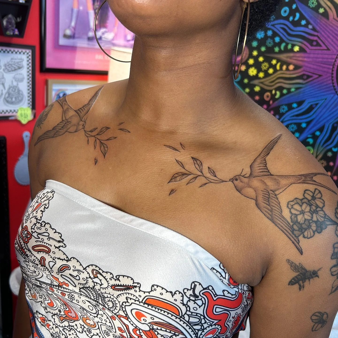 tats I did, no edited photos. thank you to all of my lovely clients💘i am accepting 2025 waitlist submissions on my website www.sweetcarolinetattoo.com! pls join my broadcast channel here on insta for updates on my last minute openings tysm ily 💕🌷?