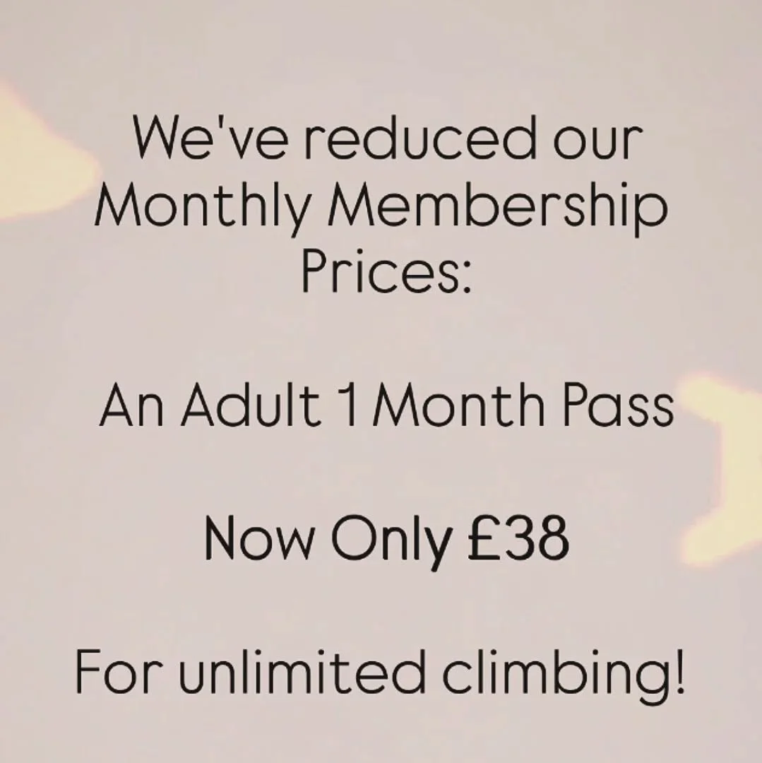 Great news! We've reduced our Monthly Passes as so many of you are climbing here twice a week (or more)

This is the cheapest option for all our regular climbers and hopefully will allow you guys to have more sessions in a week (for the gainz! 😆) at