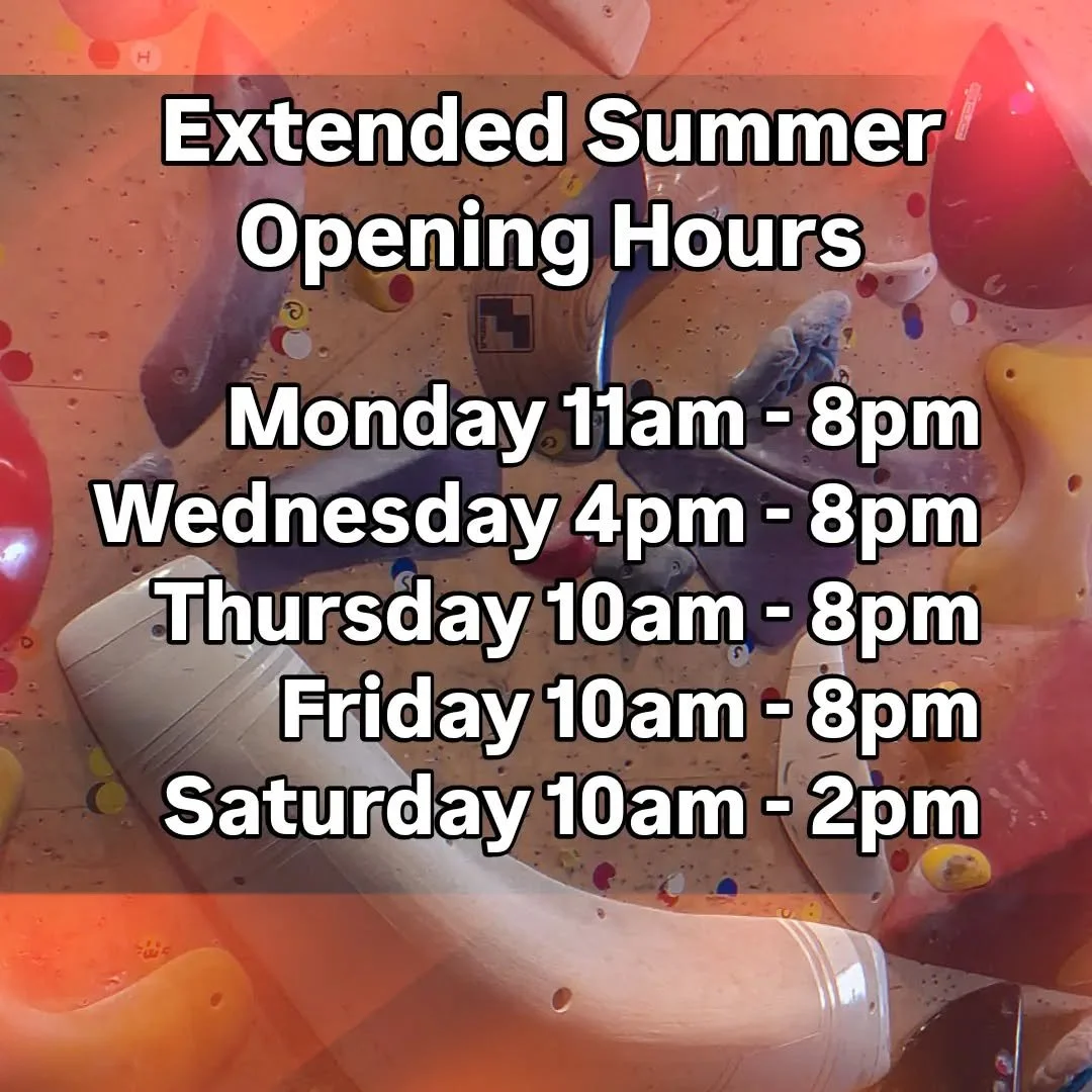 Starting this week, we've extended our opening hours. This means morning and afternoon sessions are back! 
.
Looking forward to seeing you all soon. Book your session on the website (link in bio ↖️) 
.
#climbing #bouldering #norwich