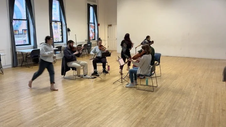A rehearsal sneak peak of this Sunday&rsquo;s concert: &ldquo;Long Last Year&rdquo; by @theohaberbiehoit, performed by @orangeroadquartet and choreography by @audrey.thao.berger 

Join us at @holytrinitylutherannyc at 7pm on May 24. Tickets in bio. 
