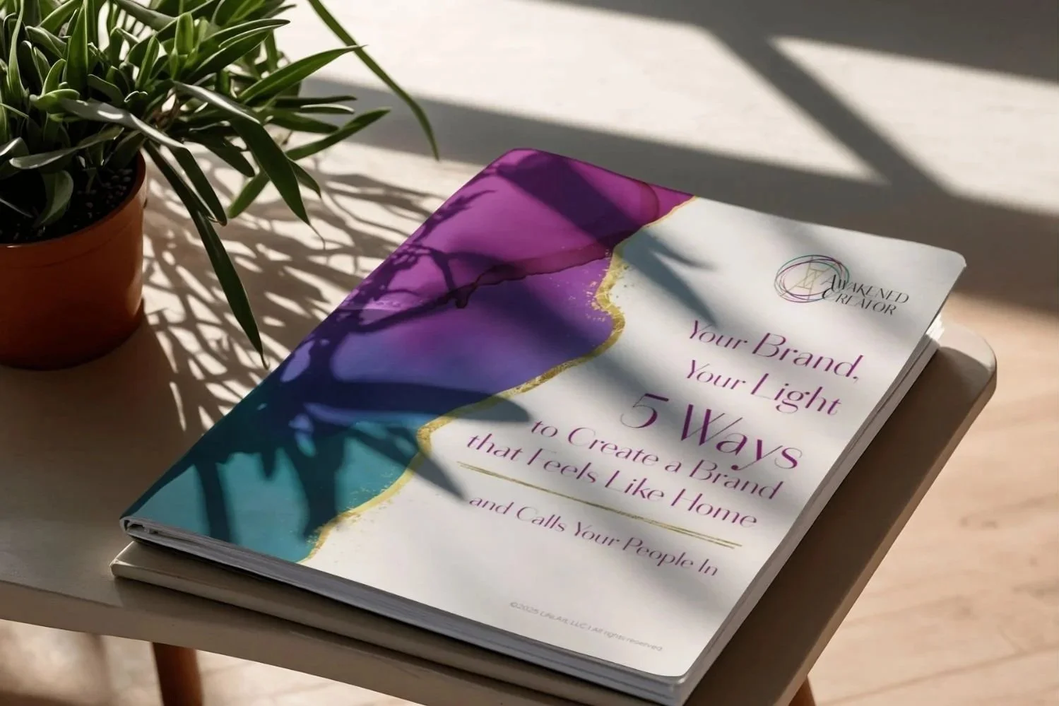 Free brand guide for coaches and healers — Your Brand, Your Light by Awakened Creator