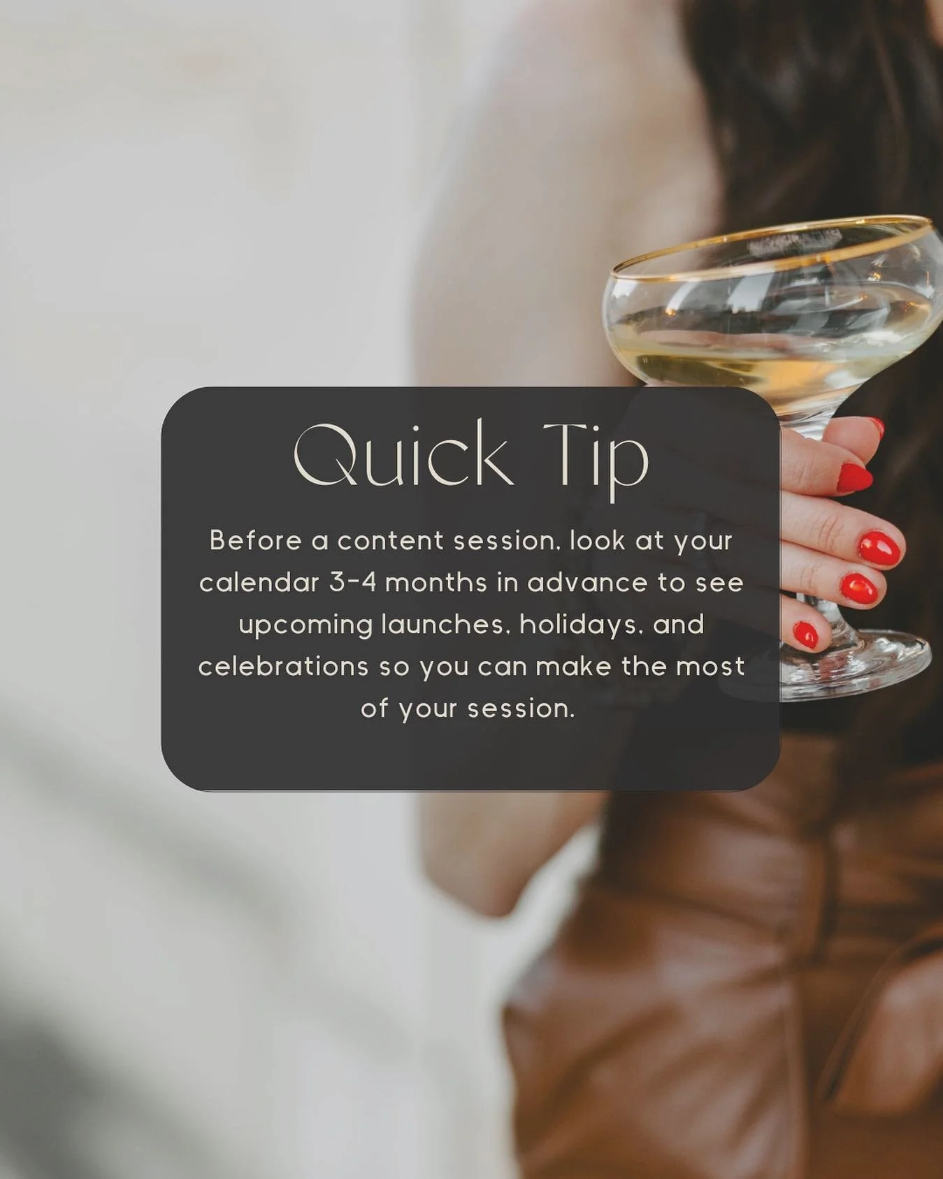 We always want to incorporate upcoming holidays, anniversaries, launches, and other dates throughout the year that your business can celebrate and create content around. You can find ideas for the 2023 content calendar regarding holidays and national