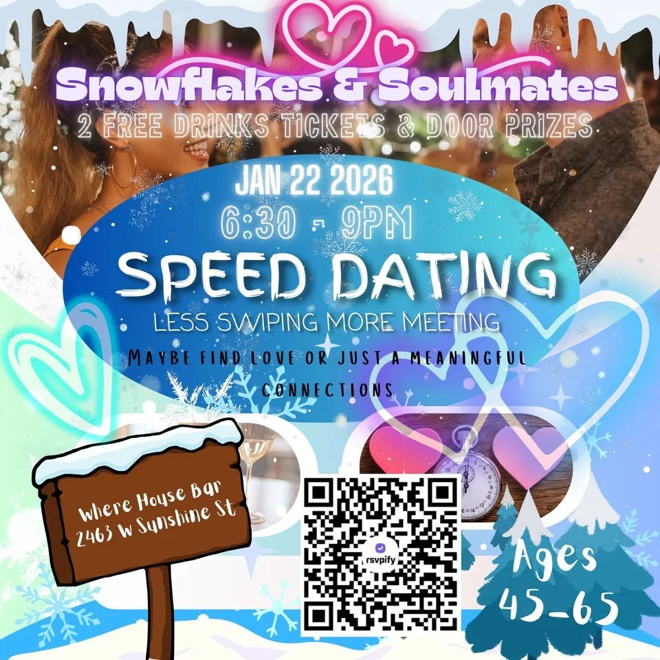 CANCELED-Snowflakes &amp; Soulmates Speed Dating 45-65