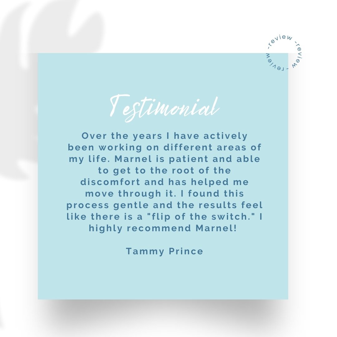 Client Success⁠
⁠
Over the years I have actively been working on different areas of my life. Marnel is patient and able to get to the root of the discomfort and has helped me move through it. I found this process gentle and the results feel like ther
