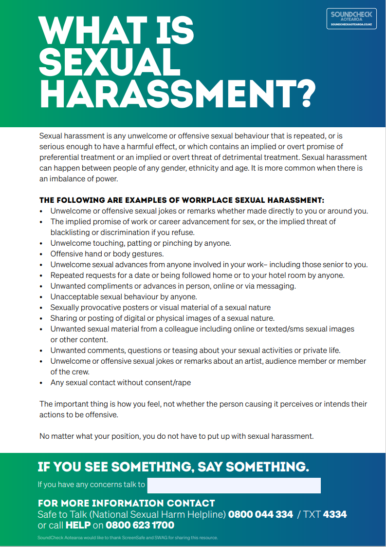 What Is Sexual Harassment poster