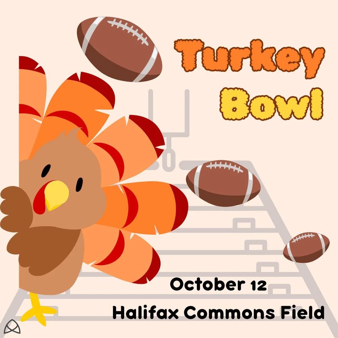 What could Thanksgiving weekend possibly be missing?? How about a flag football game and picnic in the park? Sound like fun? Join us after the service on October 12 for our annual Turkeybowl! Bring a picnic supper and we will meet in the commons acro
