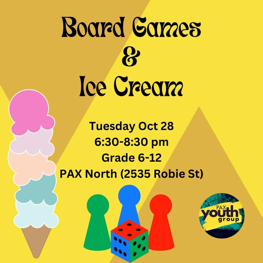 Who’s ready for fun and games?? We are so excited for tomorrows youth group event! We will play games, eat ice cream sundaes and have the best night ever! Bring your friends, bring your games and bring on the competition!