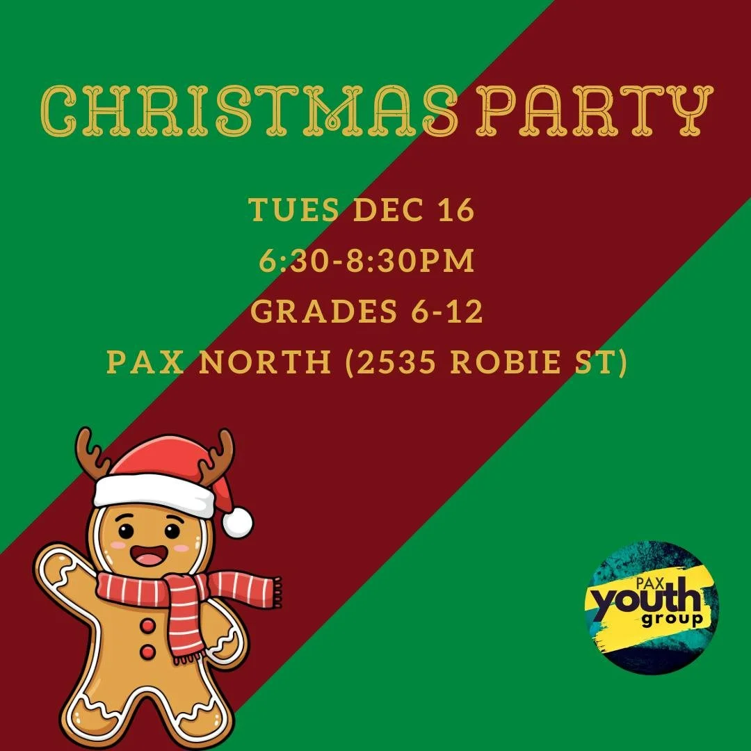 Hey youth! Don't miss out on our last meeting of the year! See you tomorrow night!