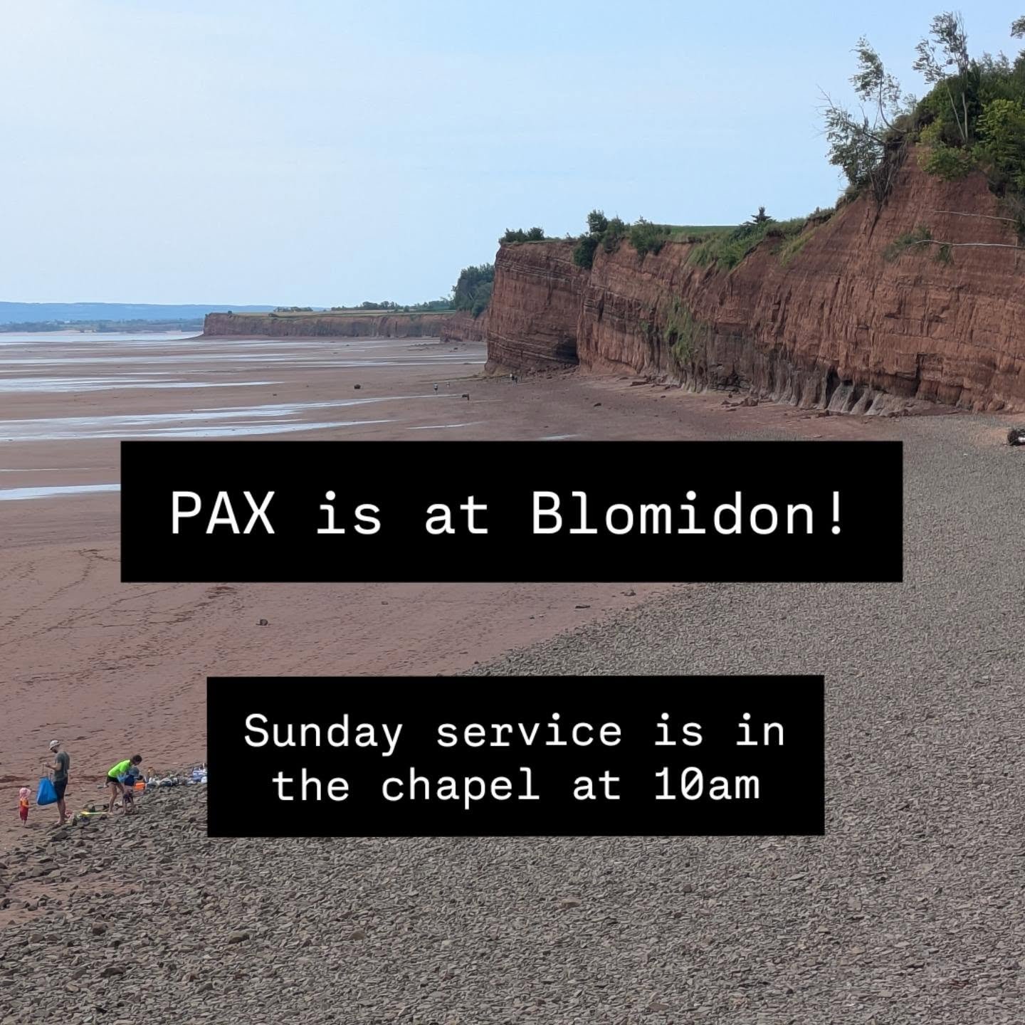 We're on our annual camping trip at Blomidon Bible camp! Come hang out with us, check out the talent show after supper on Saturday or come to our service on Sunday morning at 10am!

Note: there won't be a service on Robie St at 4pm on September 6 l, 