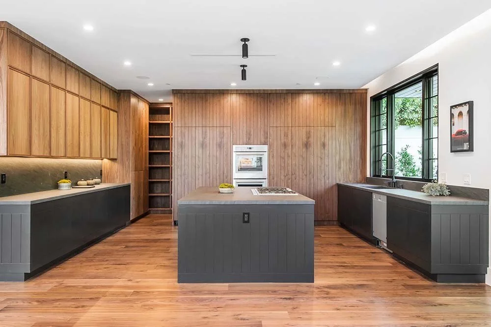 Kitchen in a custom-built luxury home near Brentwood, California.