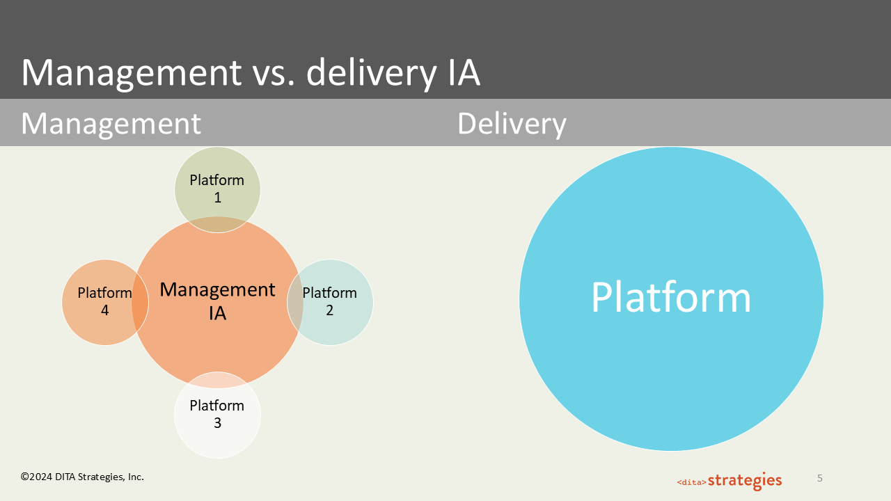 Slide 5: Management vs. delivery IA