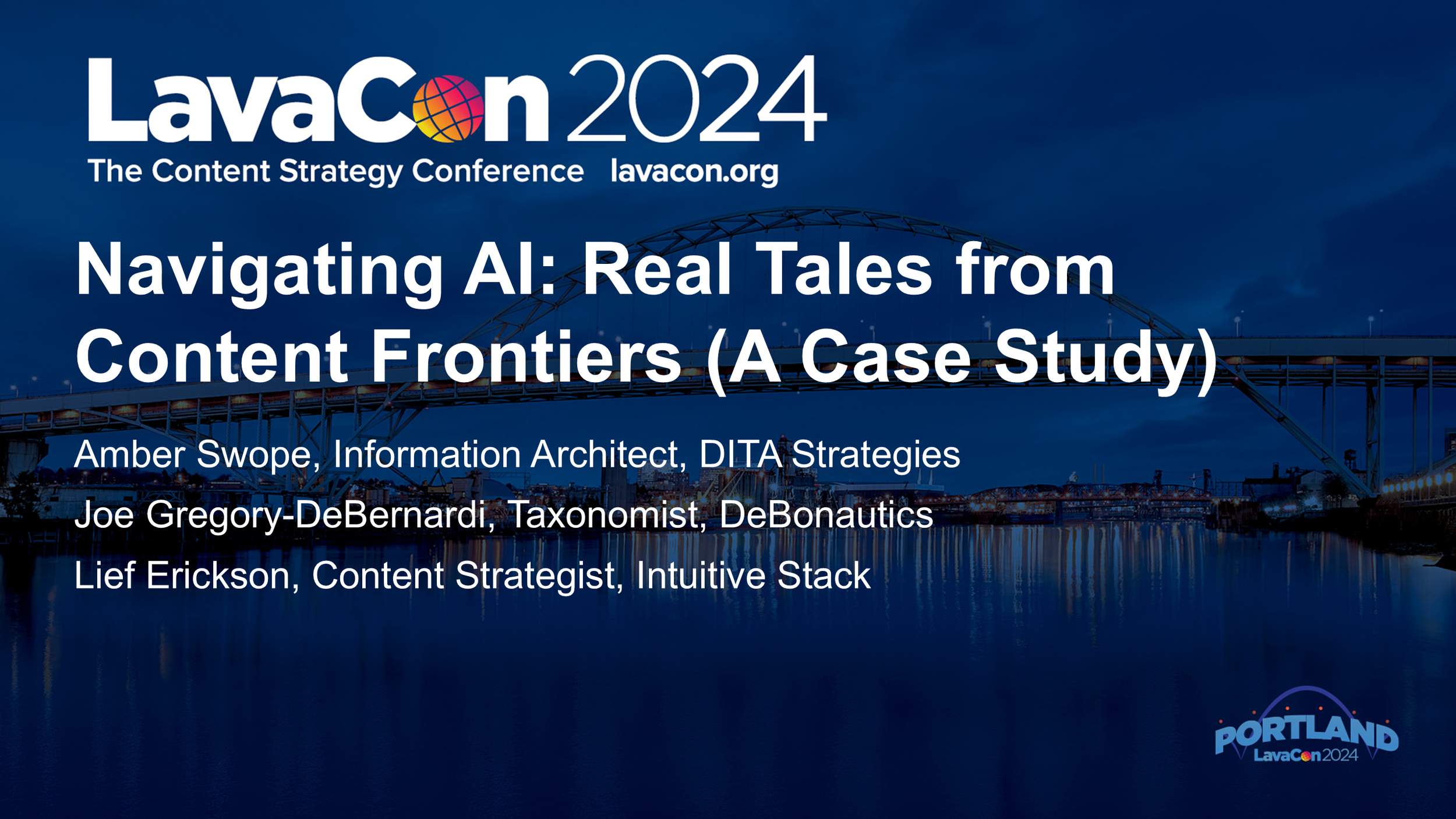 LavaCon 2024 — Navigating AI: Real Tales from Content Frontiers