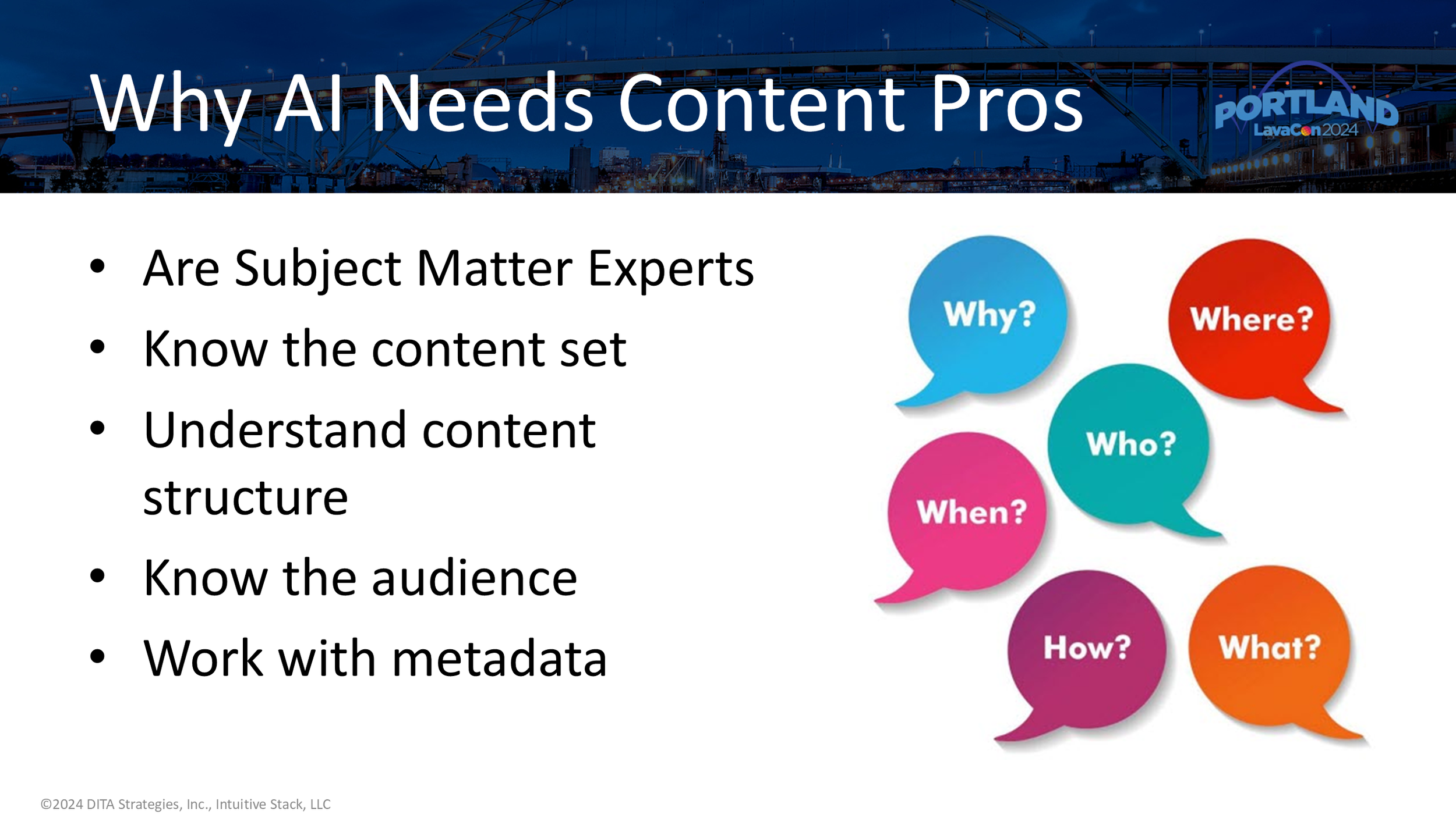 Slide 5: Why AI needs content professionals