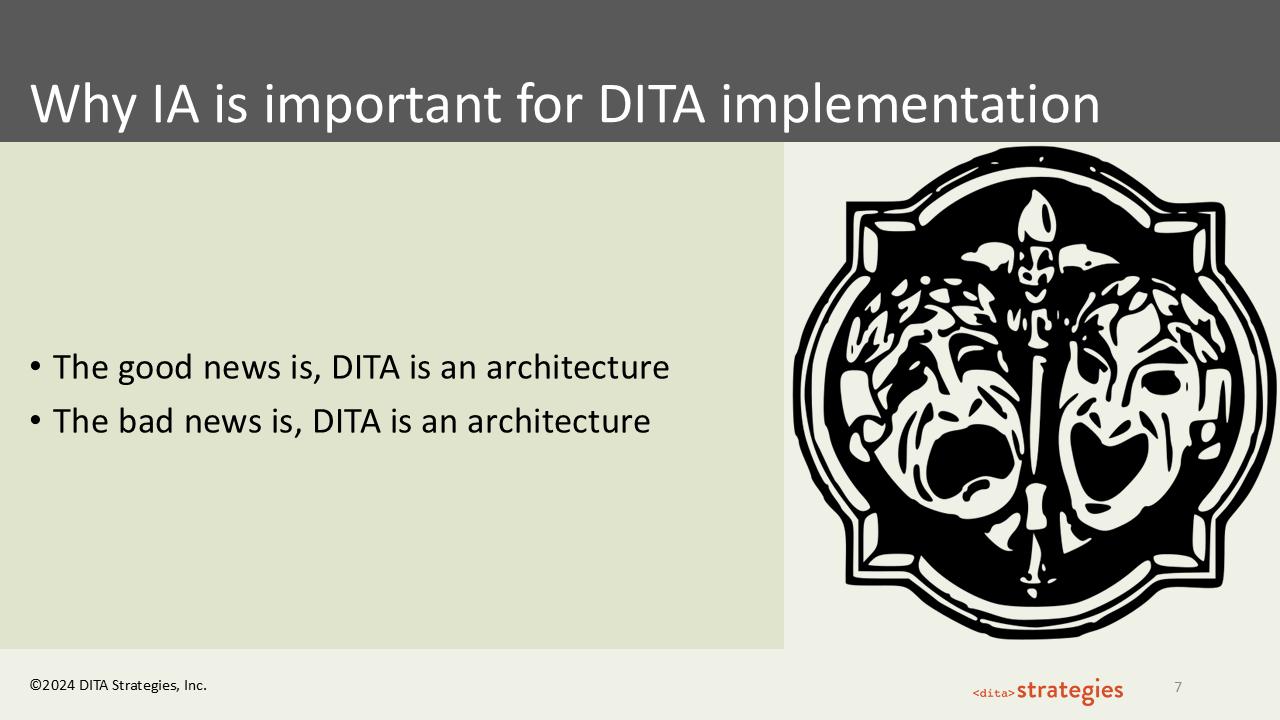 Slide 7: Why IA is important for DITA implementation