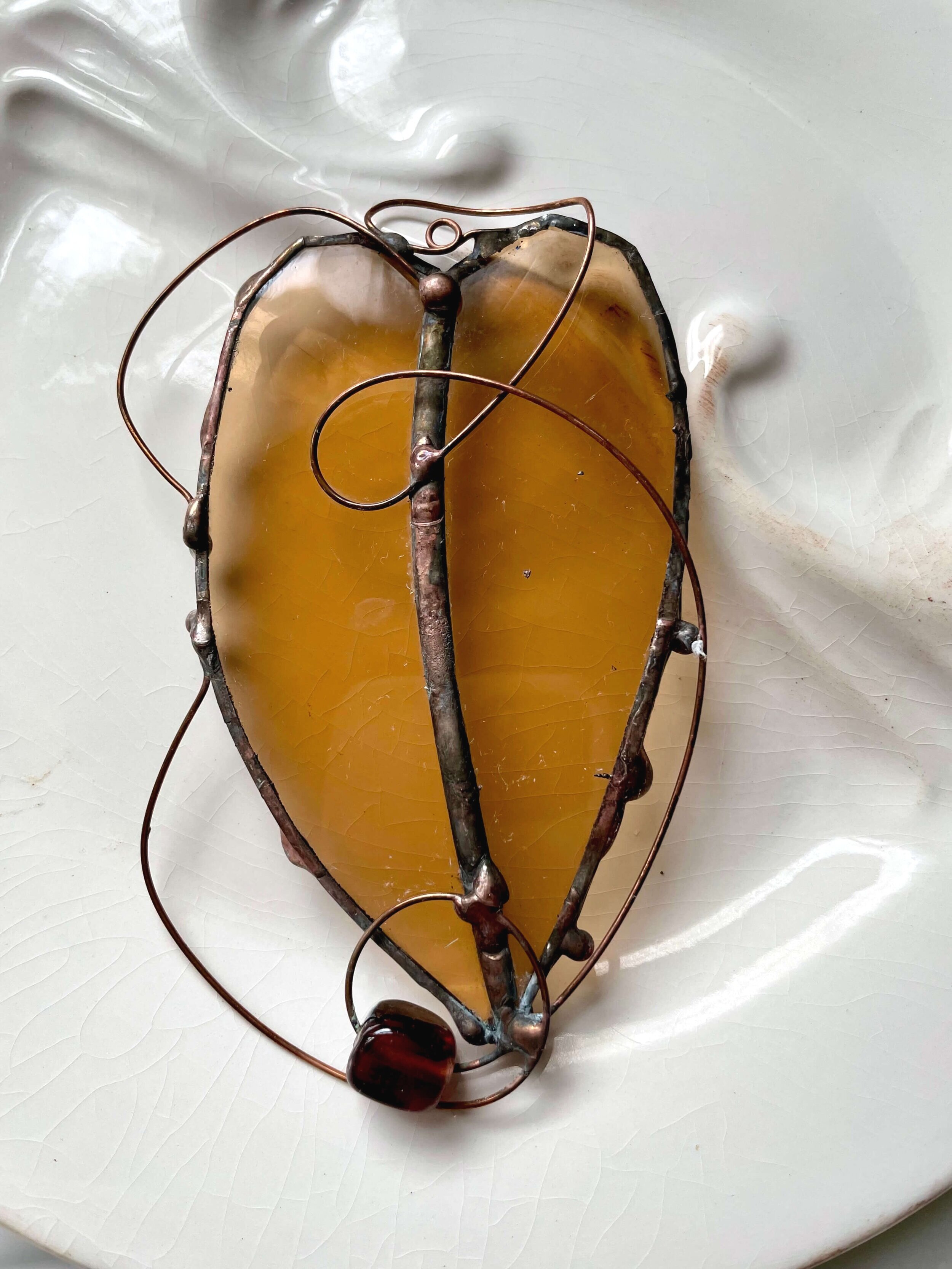 Stained glass heart  by Houses of 8 artist, MaryAnna Richbourg.