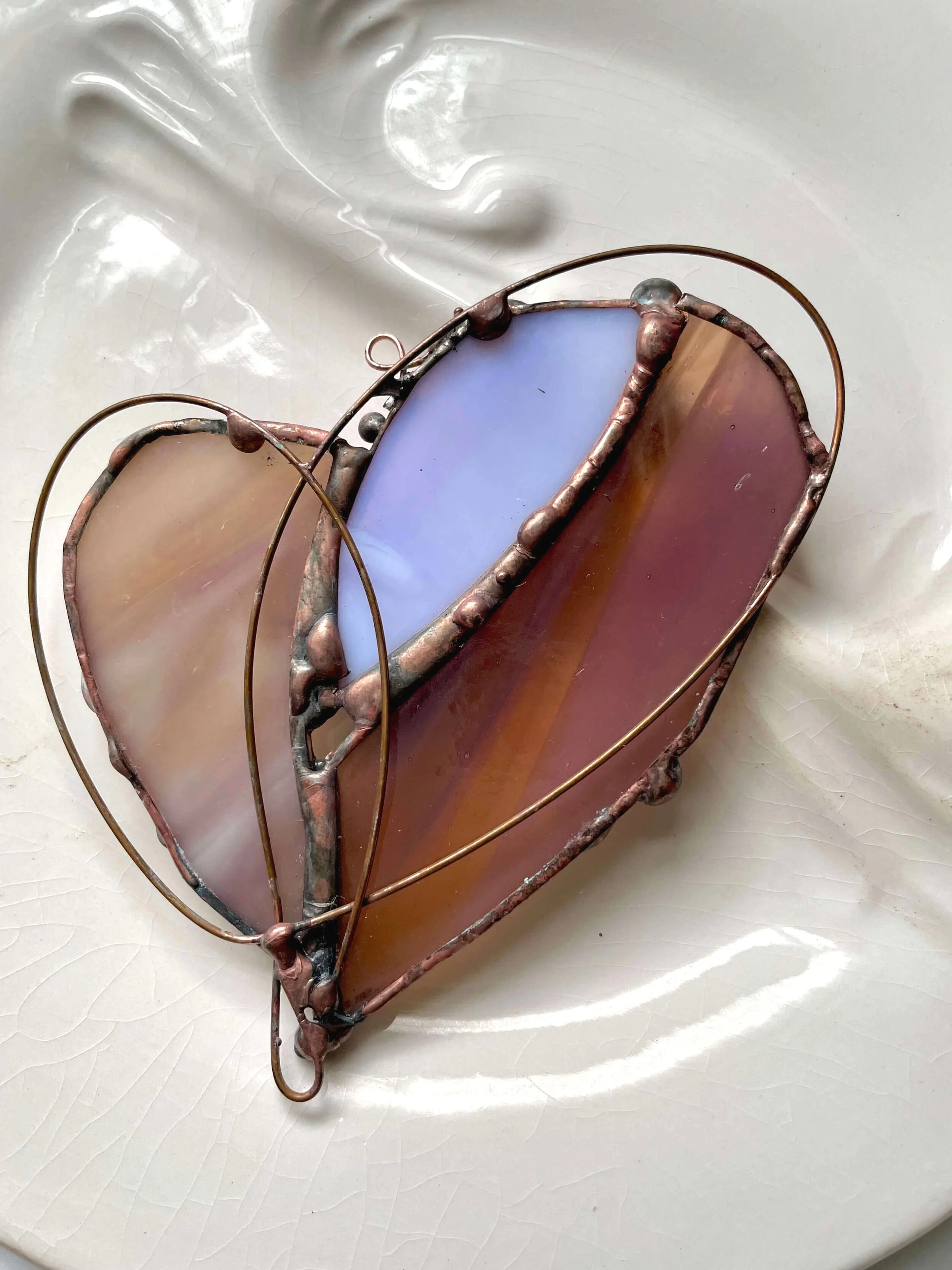 Stained glass heart by Houses of 8 artist, MaryAnna Richbourg.